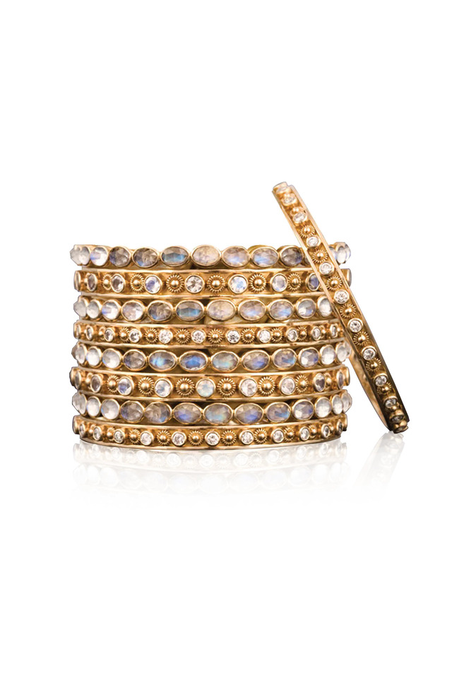 Yellow Gold Turquoise Stone Bangle