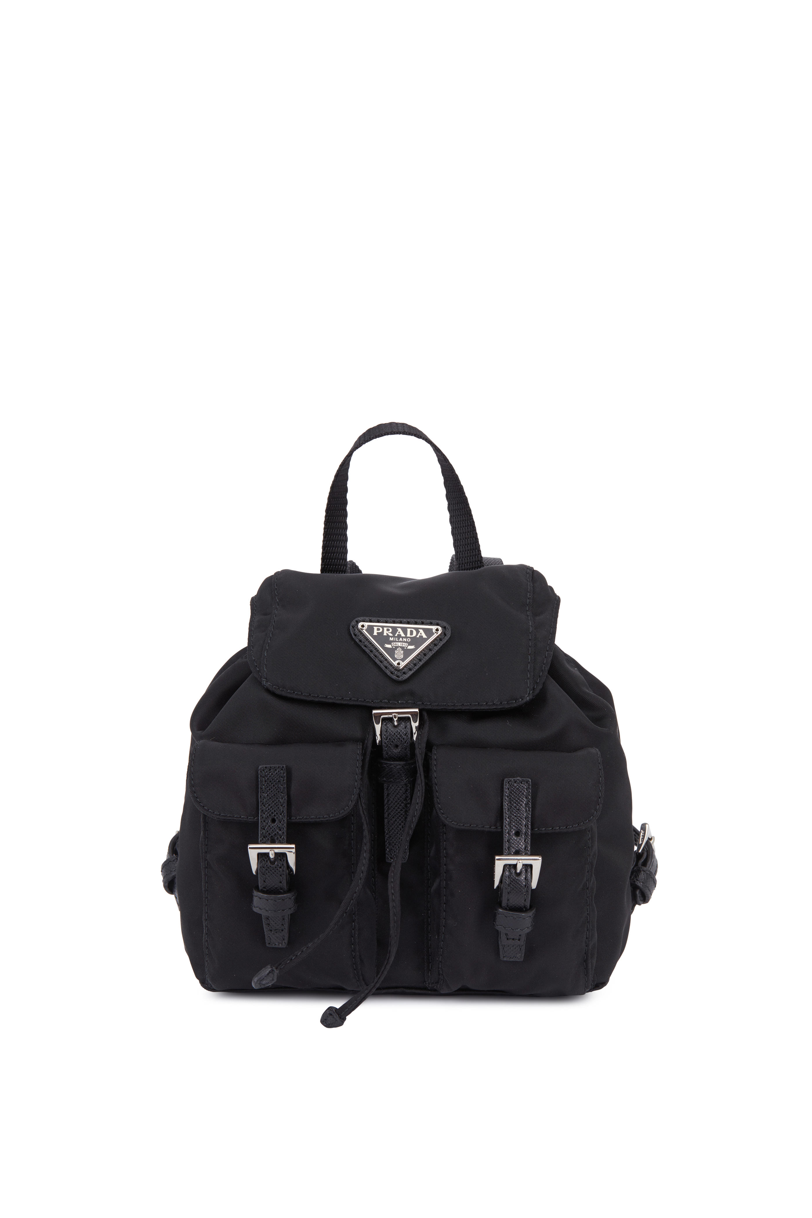 prada black mini backpack