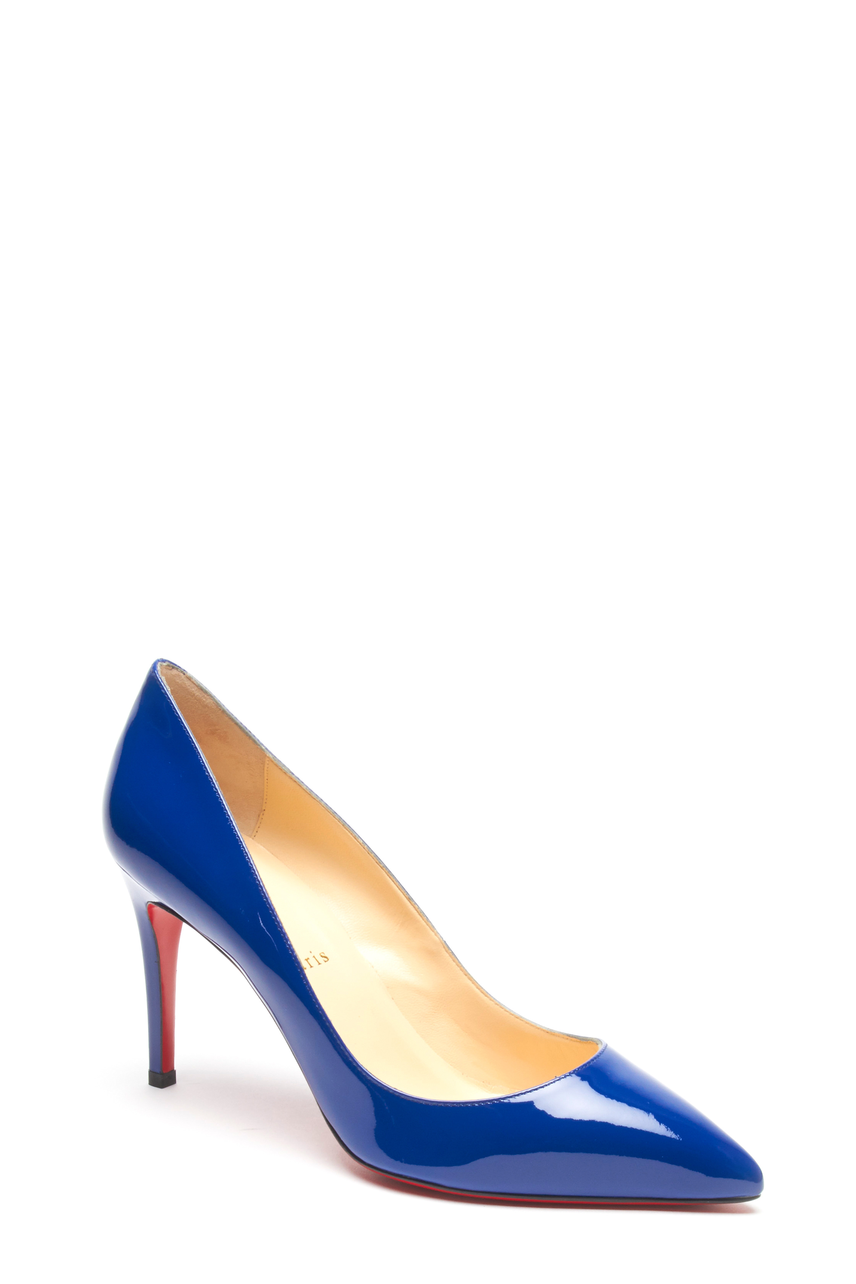 Louboutin - Pigalle Neptune Patent Leather Pump, 85mm Mitchell Stores