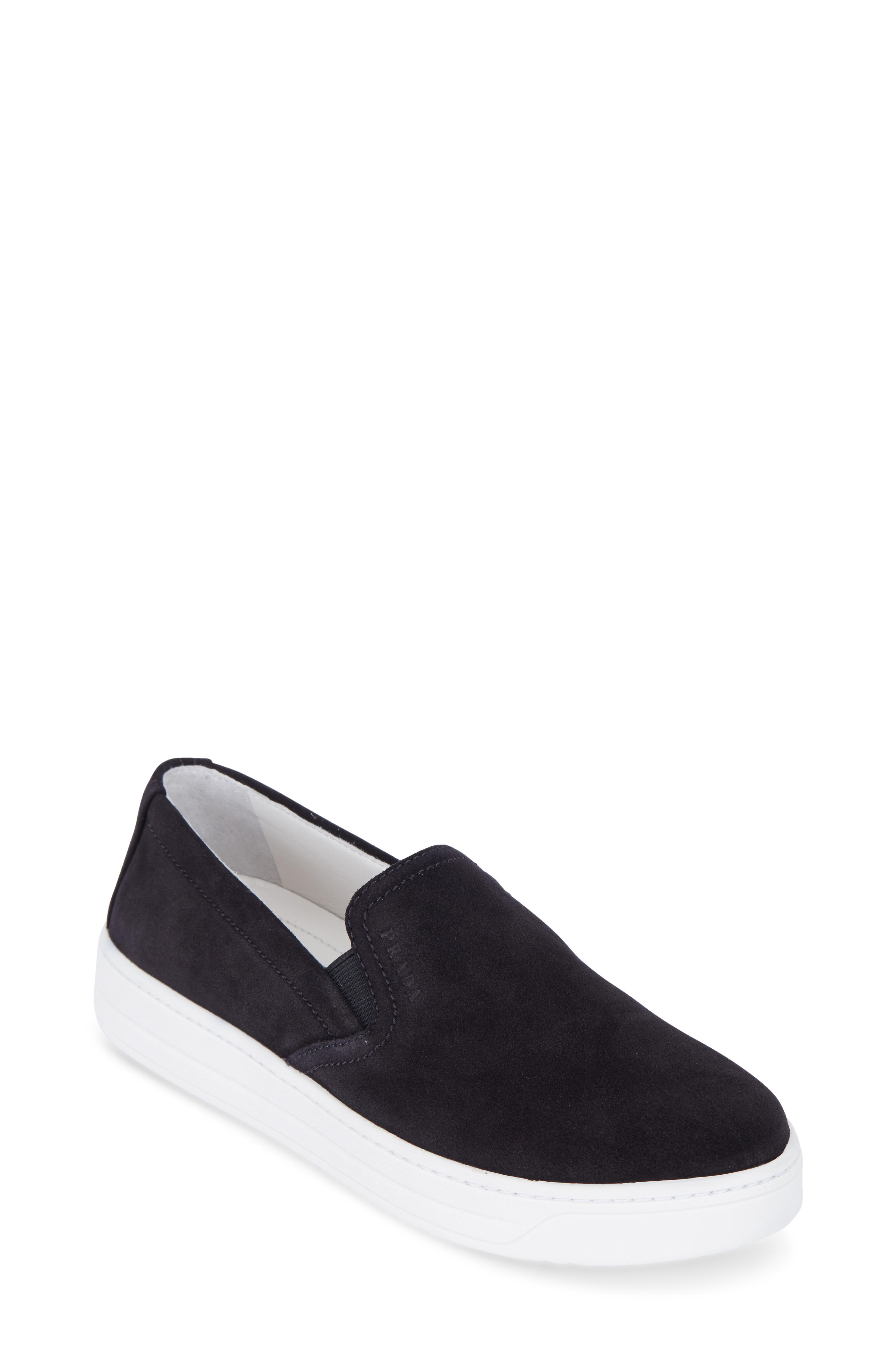 Prada - Black Suede Slip-On Skate 