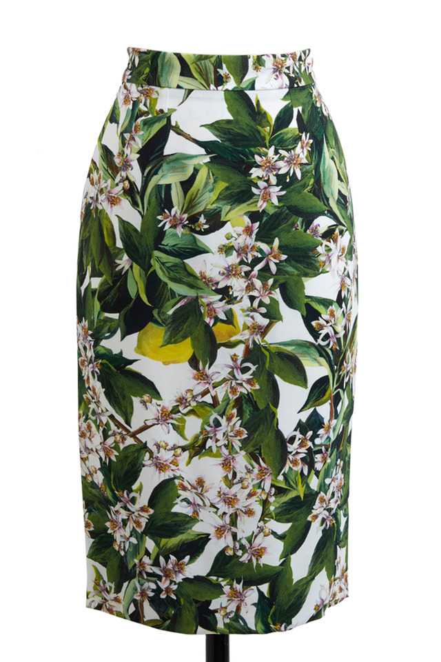 Zagara Print Slim Skirt