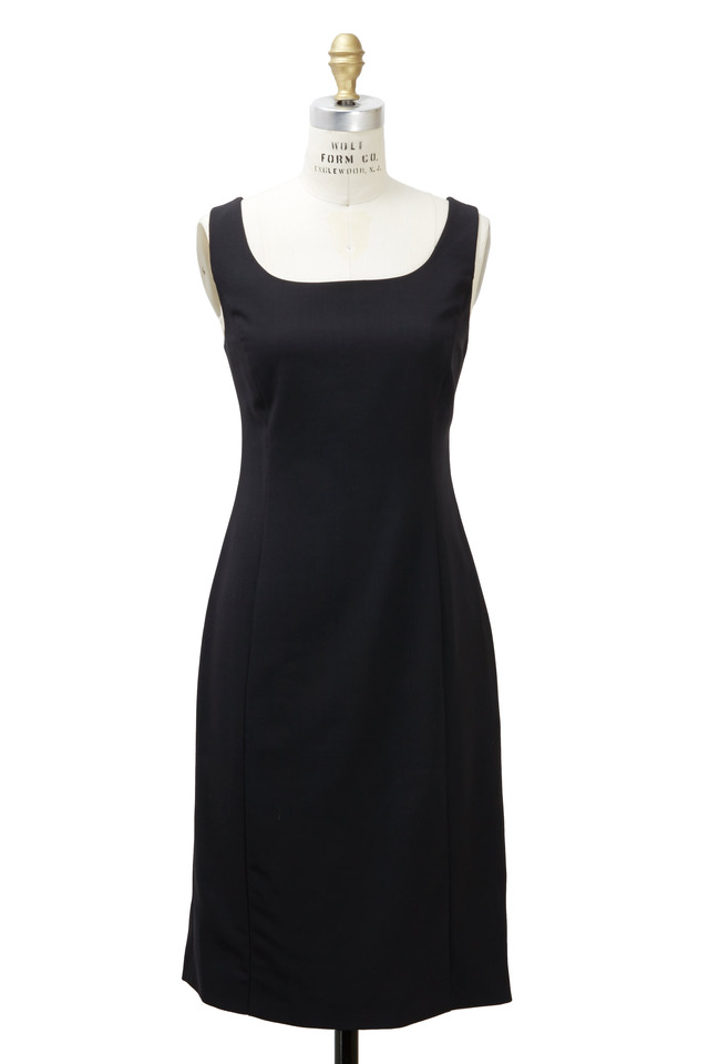 Black Crepe Tank Dress