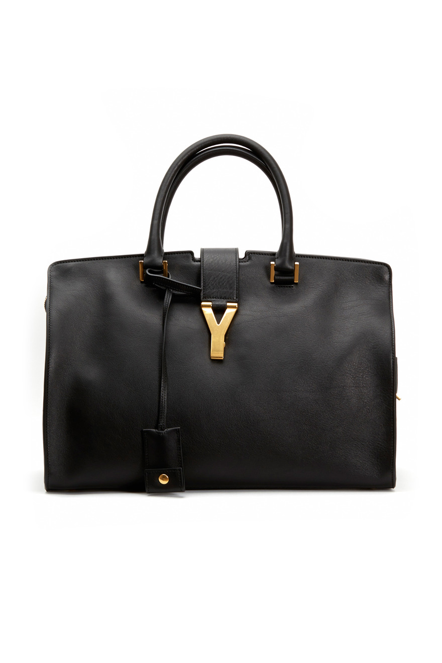 Ligne Y Black Leather Cabas Tote