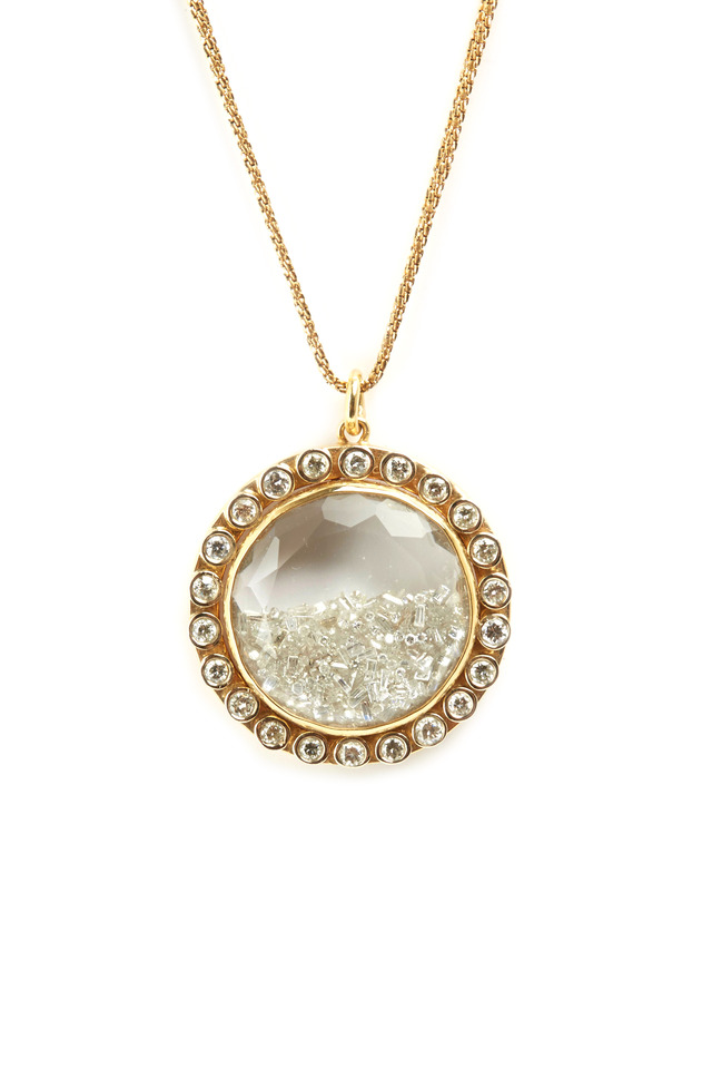 Yellow Gold Diamond Shake Necklace