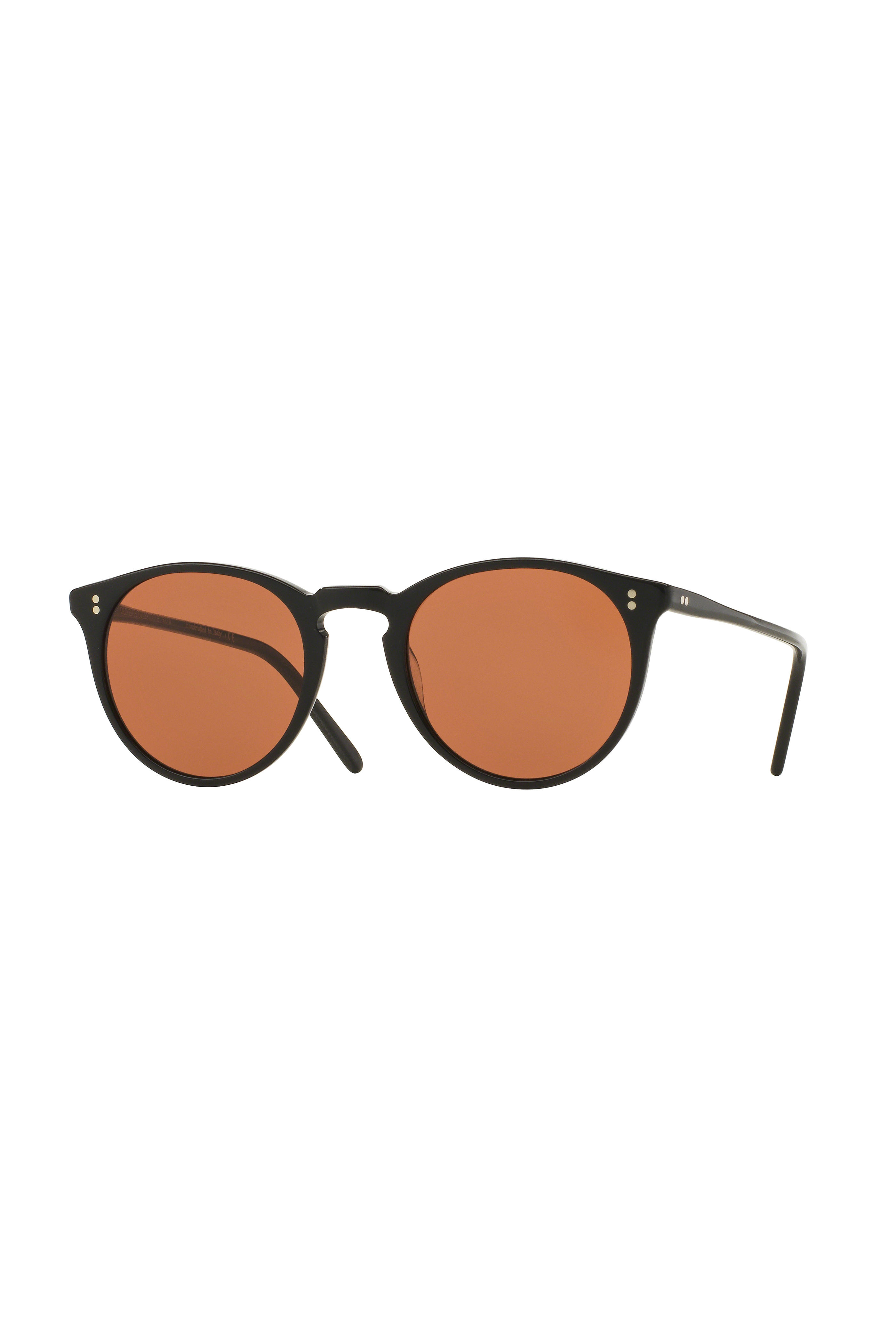 Oliver Peoples - O'Malley NYC Black & Persimmon Round Sunglasses