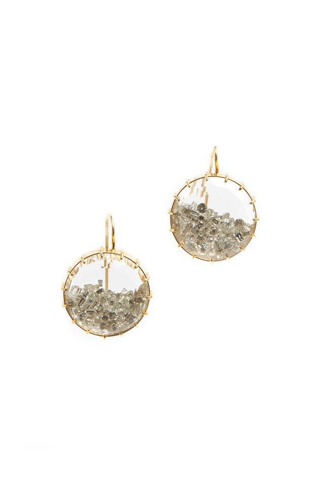 Yellow Gold Diamond Shake Earrings