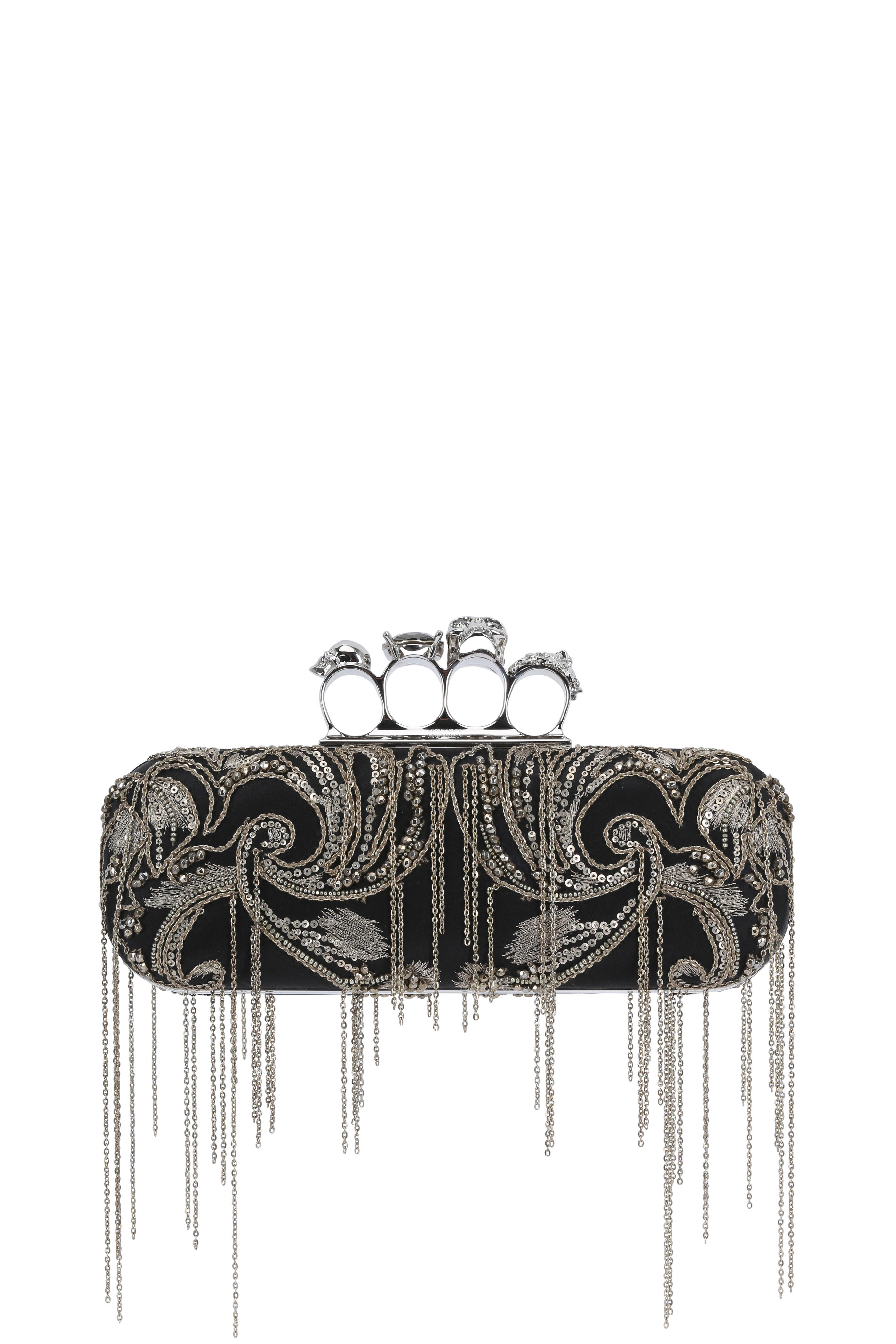 alexander mcqueen black clutch