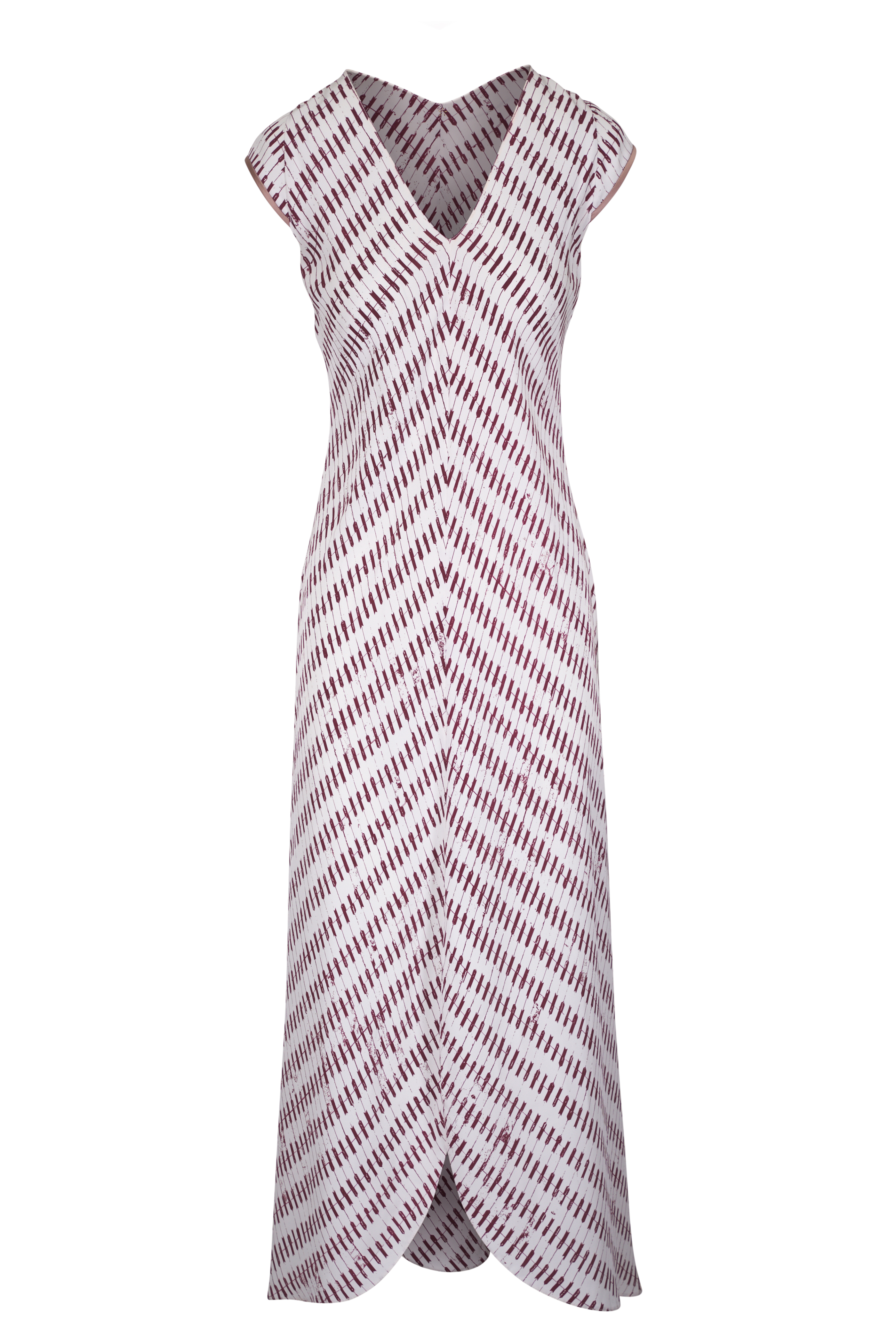 Valentino - Mossi Biscuit & Gold Toute la V Jacquard Dress