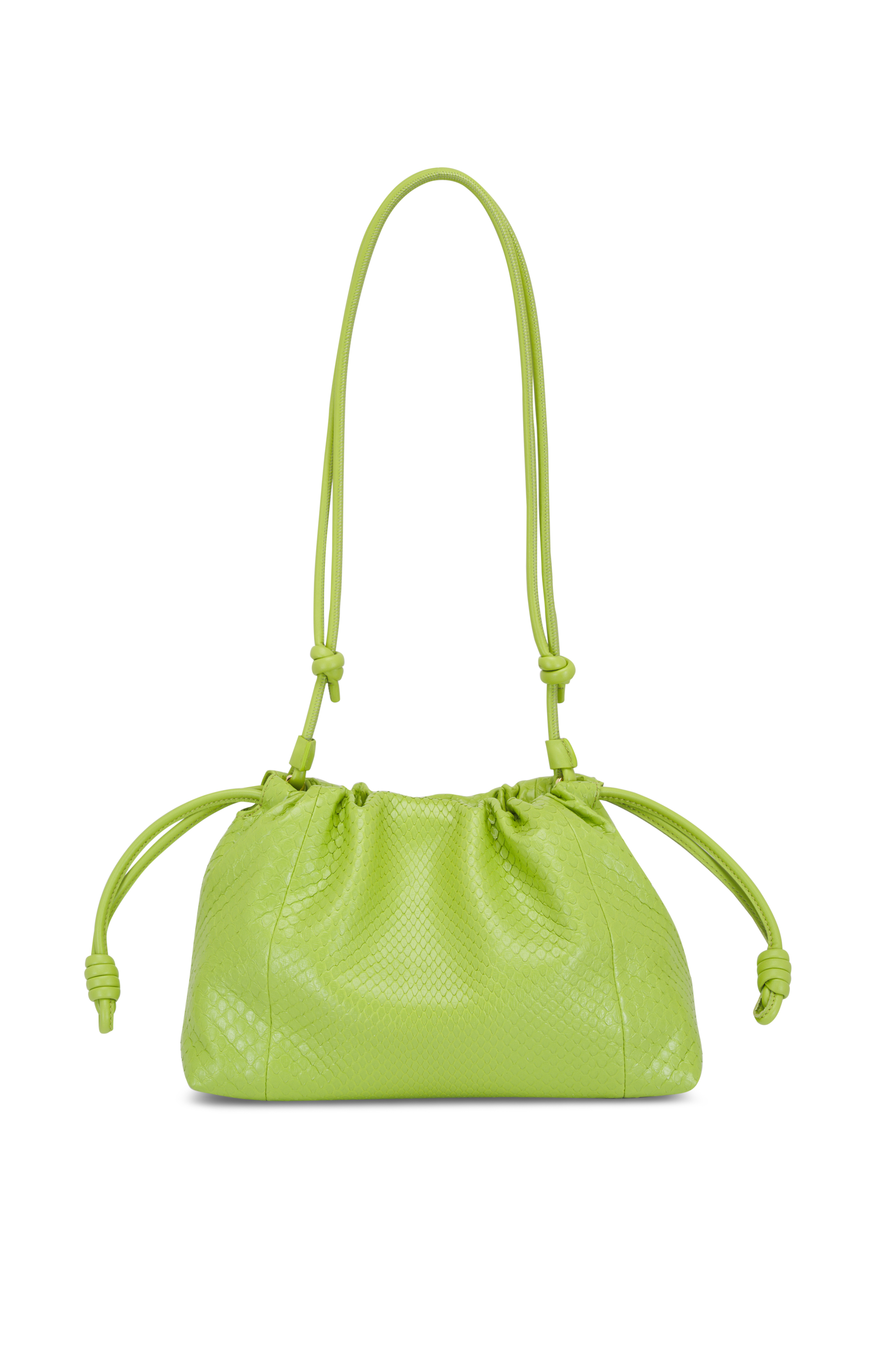 Loewe - Small Puzzle Dark Khaki Green Shearling Bag Loewe - Small Puzzle Dark Khaki Green Shearling Bag