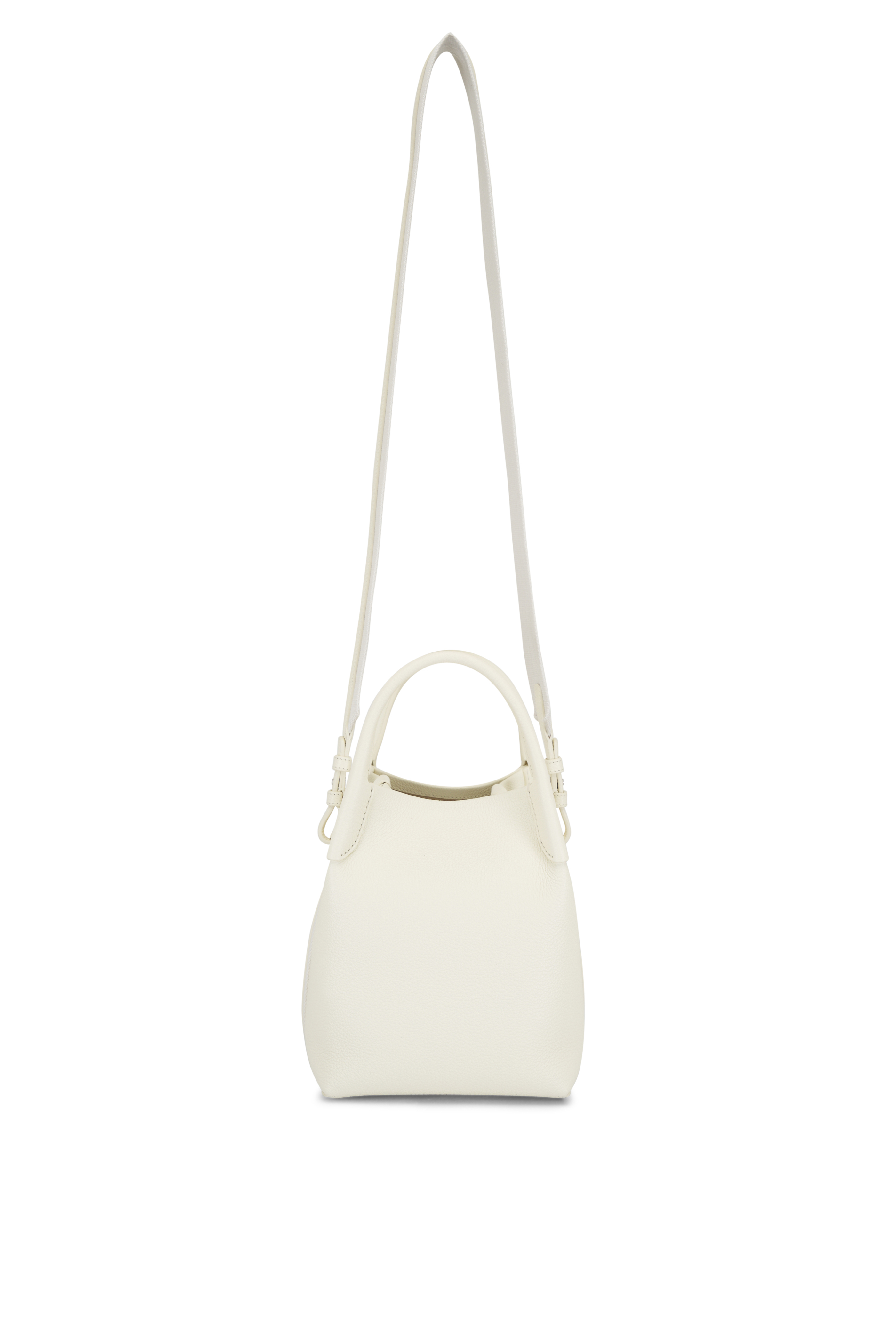 Saint Laurent - Camera Canvas Ivory & Vintage Brown Soft Zip Bag