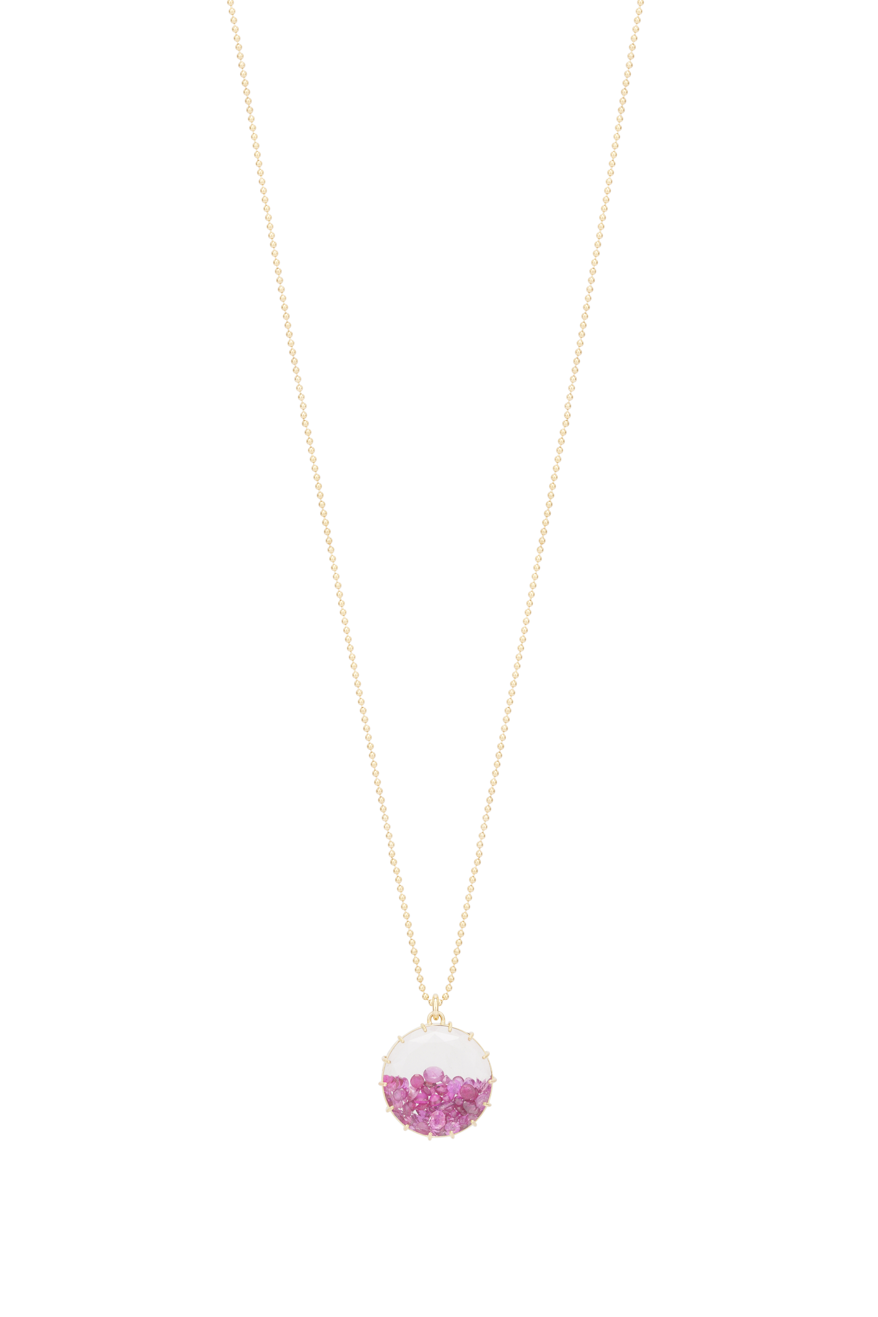 Renee Lewis - 18k Yellow Gold Diamond Quartz Shake Necklace