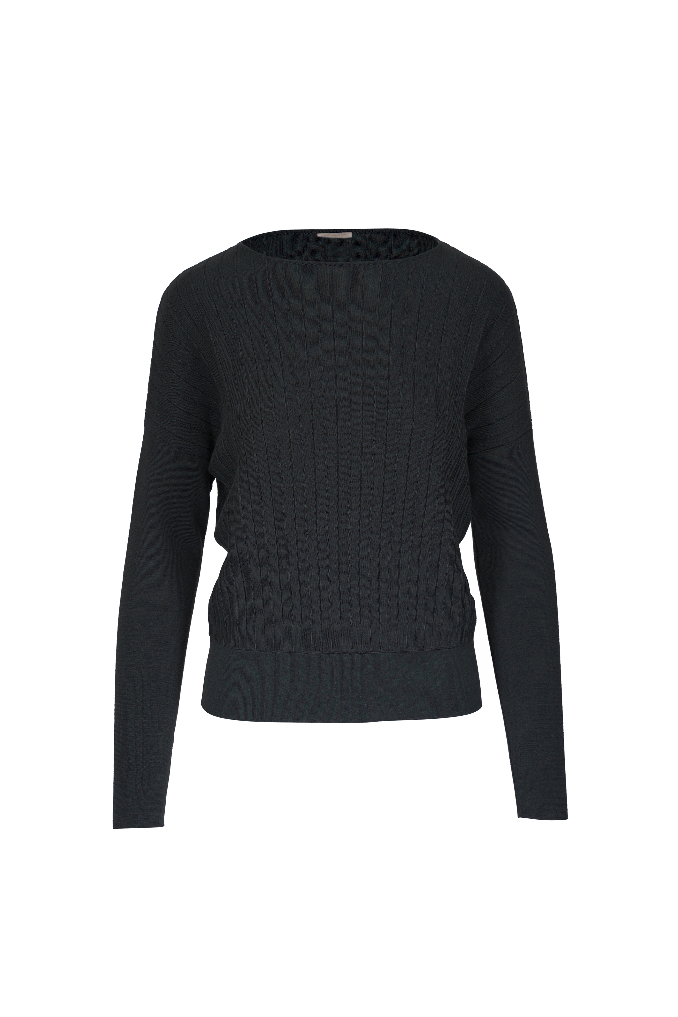 IENA - eLLa スカラップ　scallop collar knit (black） ella scallop collar knit black