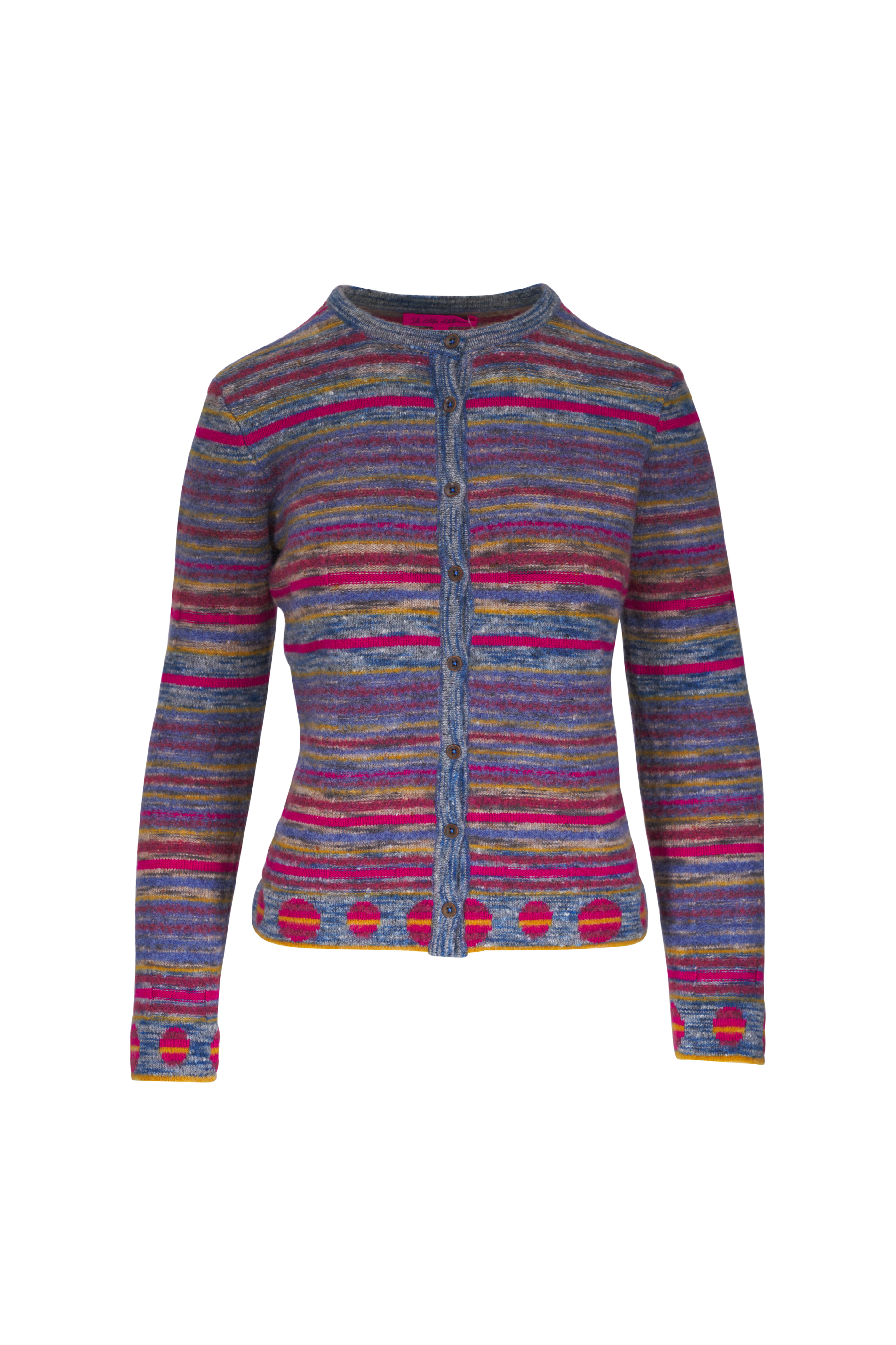 チロル The Elder Statesman - Rainbow Striped Relaxed Crewneck Sweater