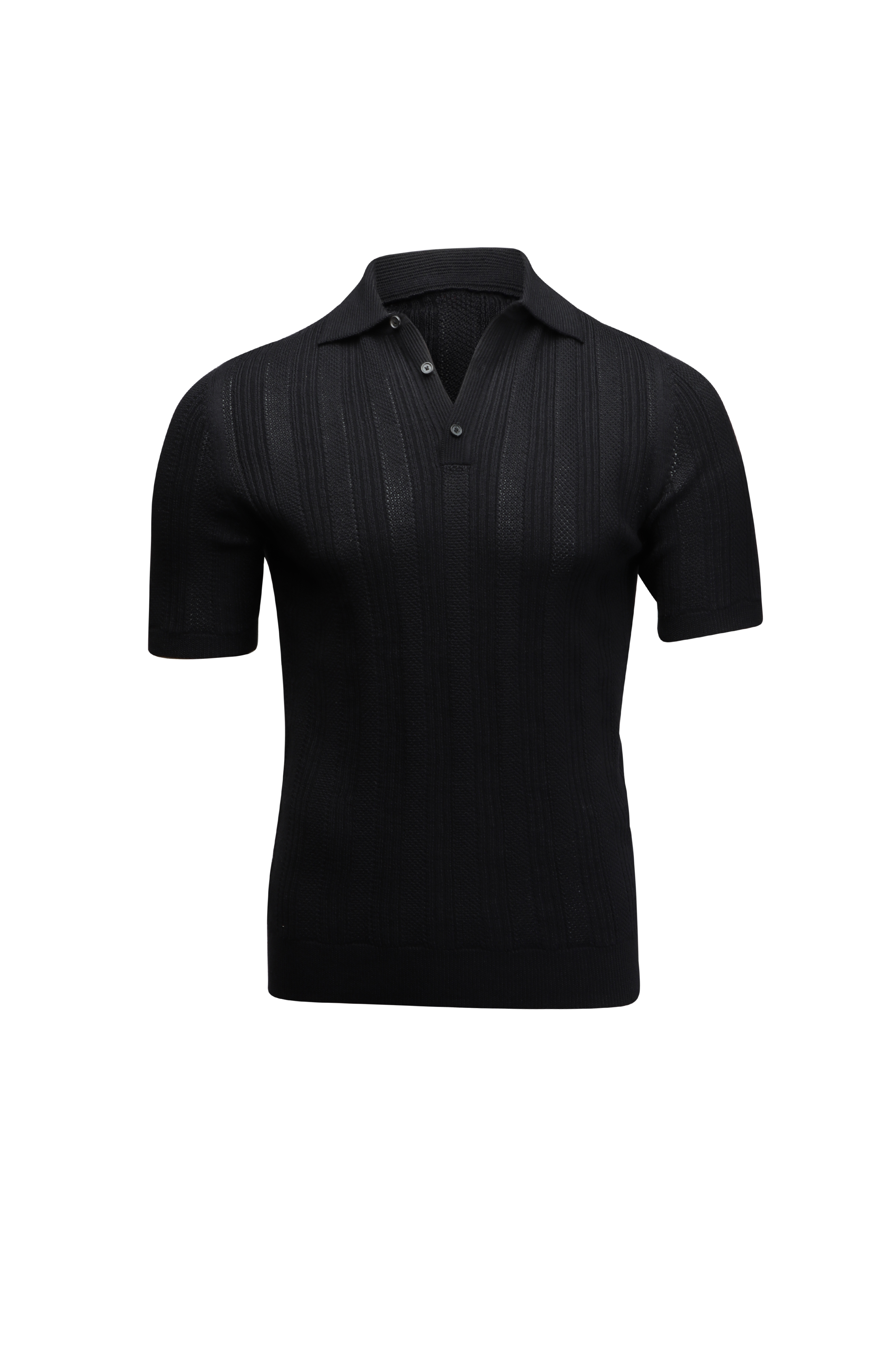 黒 3 wewill tricot polo shirt 黒 3 wewill tricot polo shirt