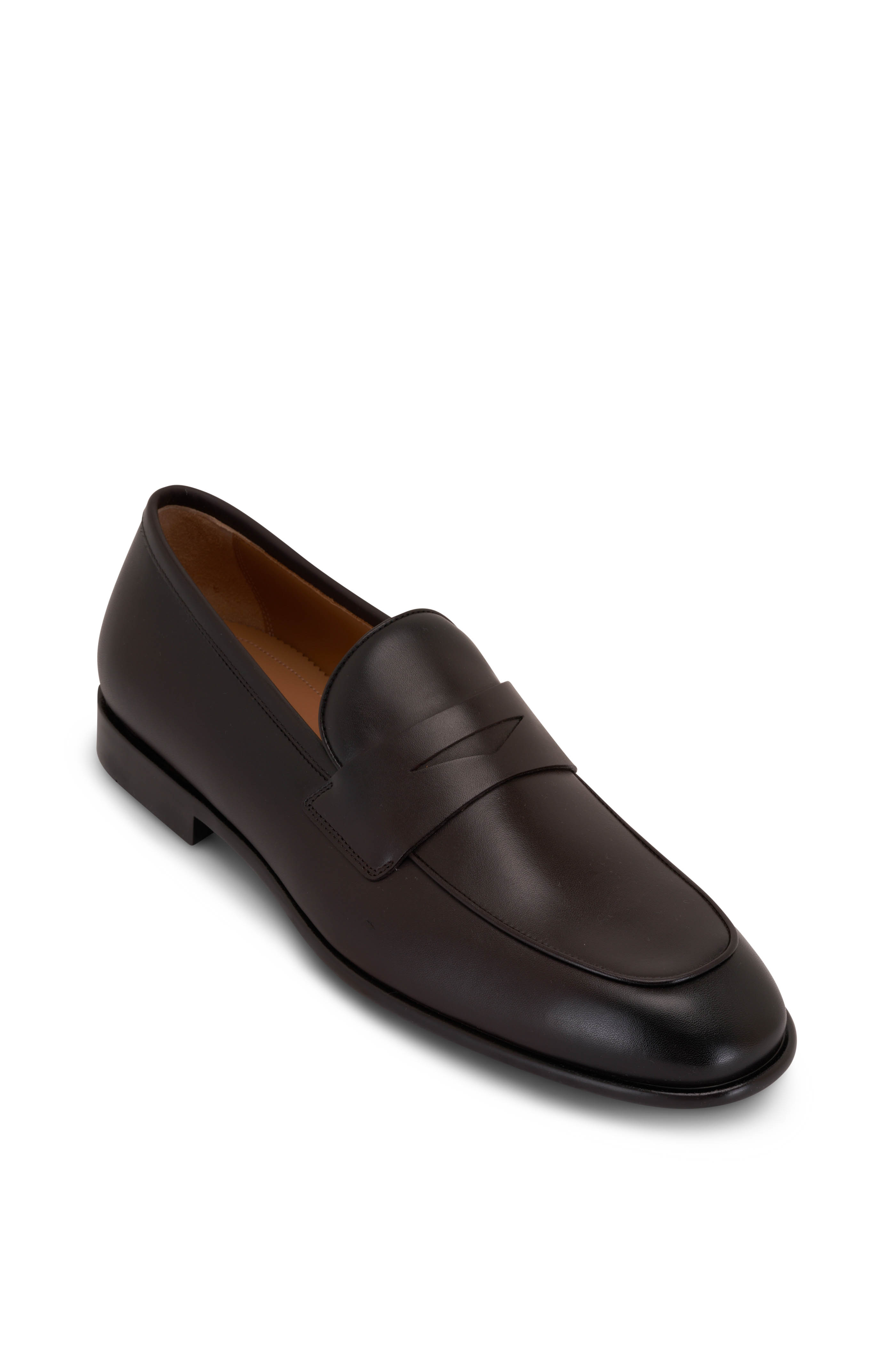 Trask Reed Teak Italian Leather Penny Loafer Mitchell Stores