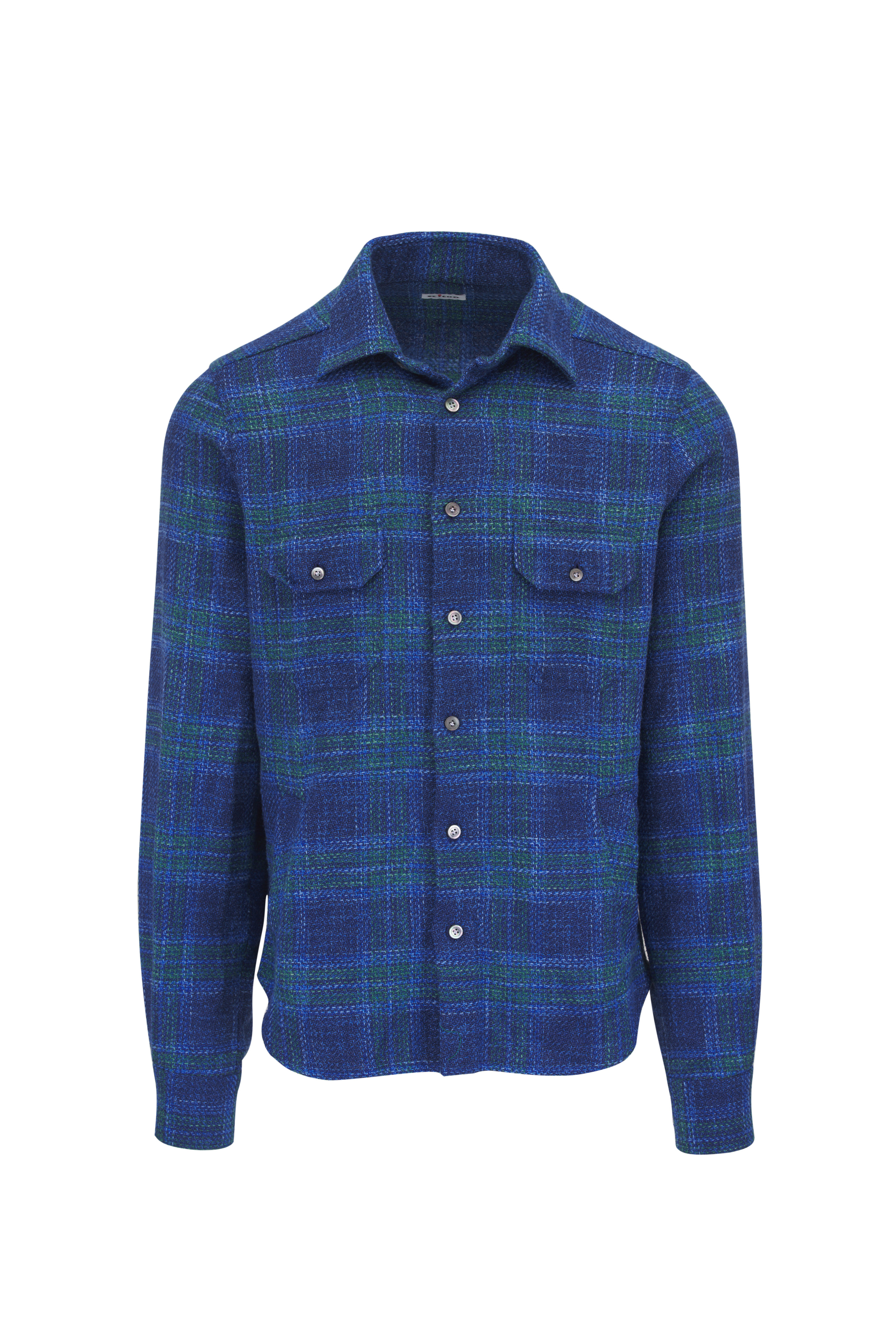 Zegna - Oasi Navy Blue Cashmere Overshirt | Mitchell Stores