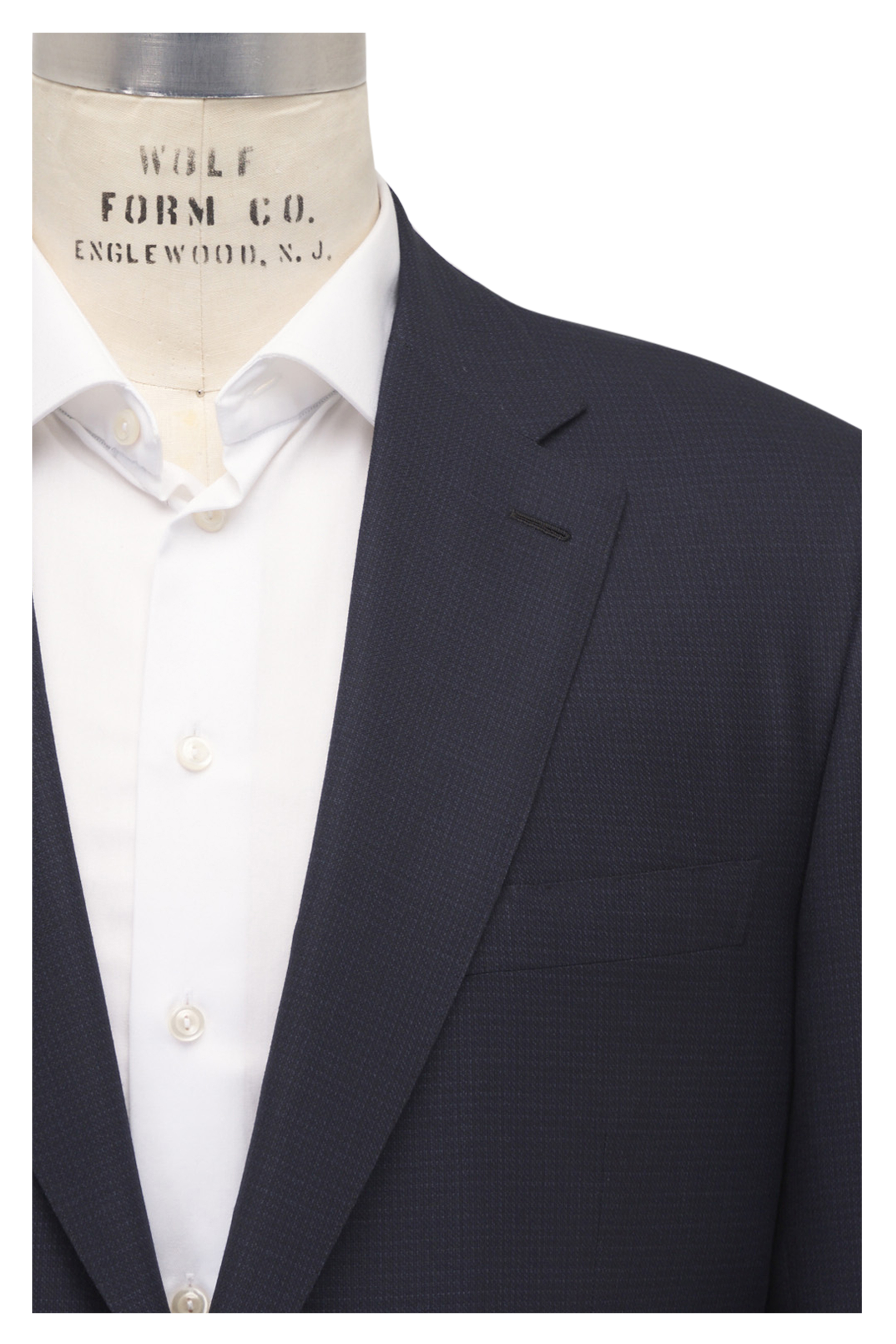 Brioni Navy-Blue Typewriter Suit Size 52 Men's Luxury