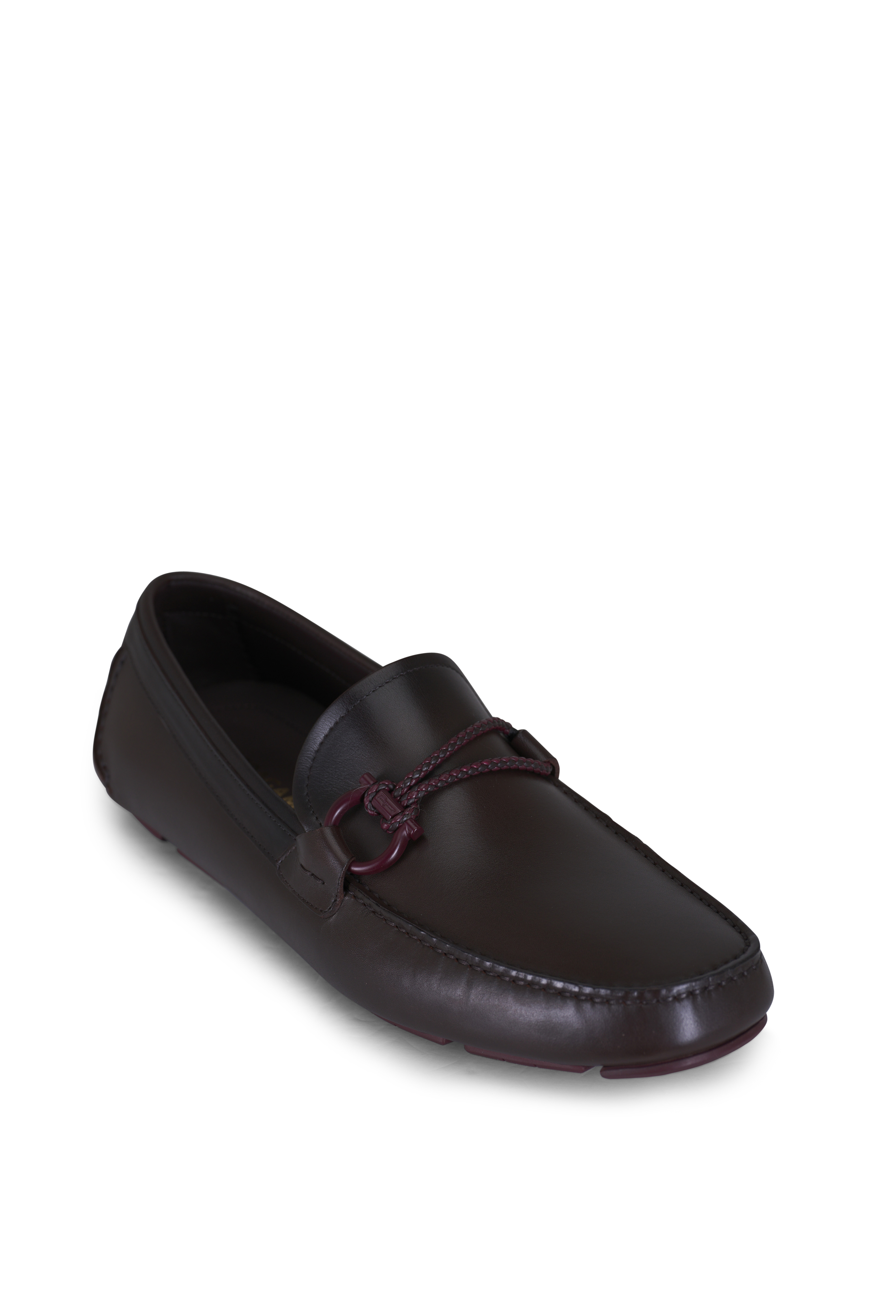 靴 Salvatore Ferragamo 22.5 New Salvatore Ferragamo Lana Crinkled Patent Leather Loafer
