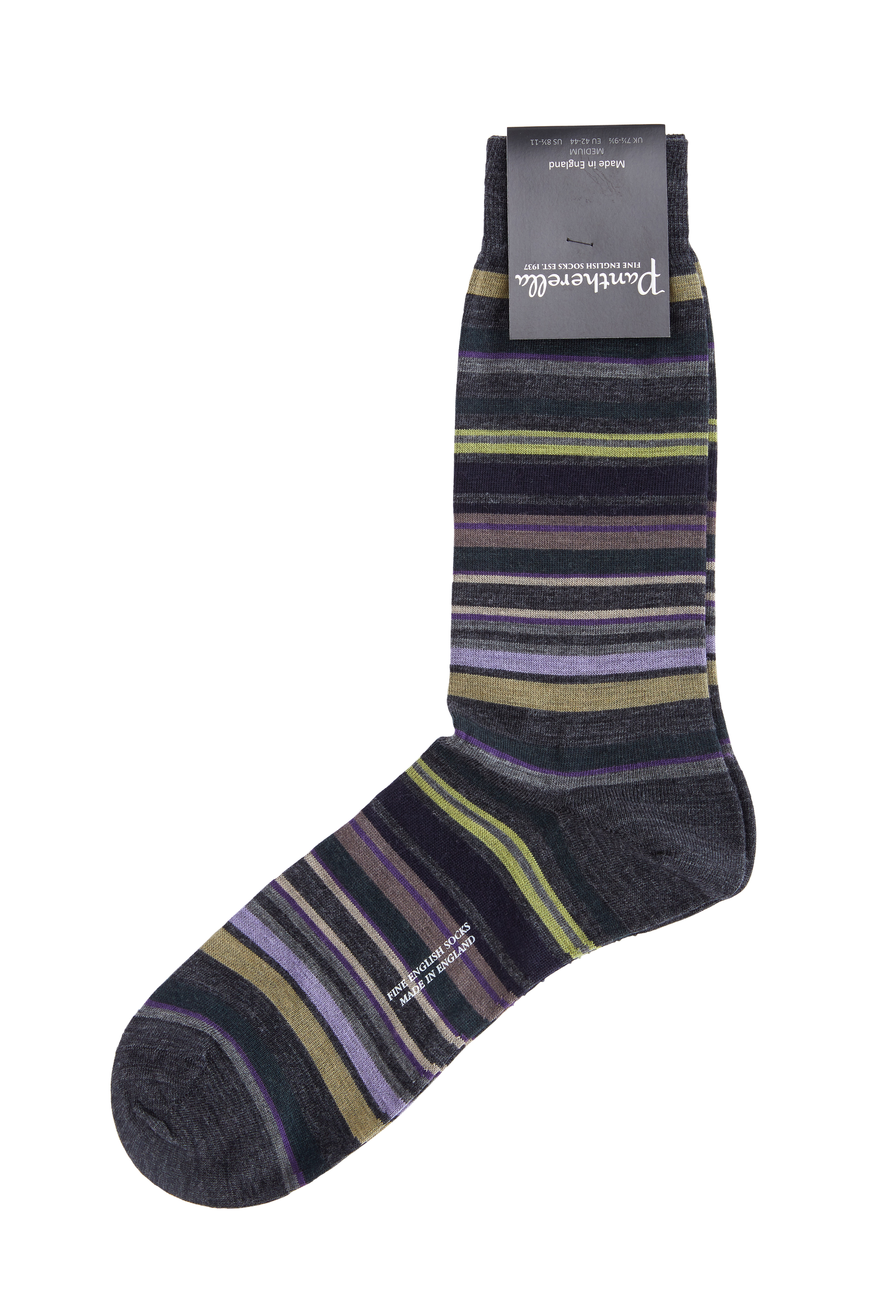 Pantherella - Charcoal Gray Egyptian Cotton Dress Socks