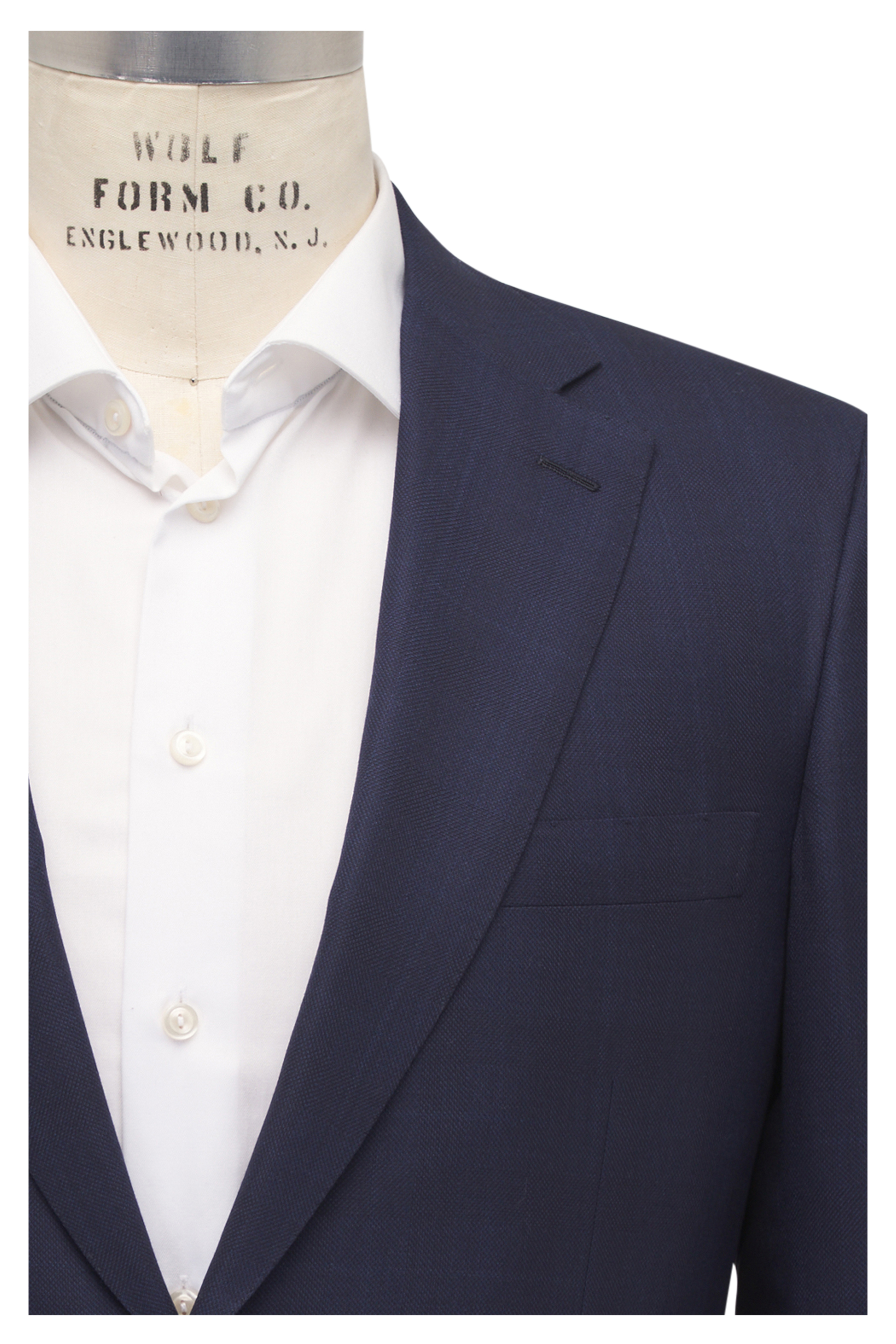 Brioni Navy-Blue Typewriter Suit Size 52 Men's Luxury