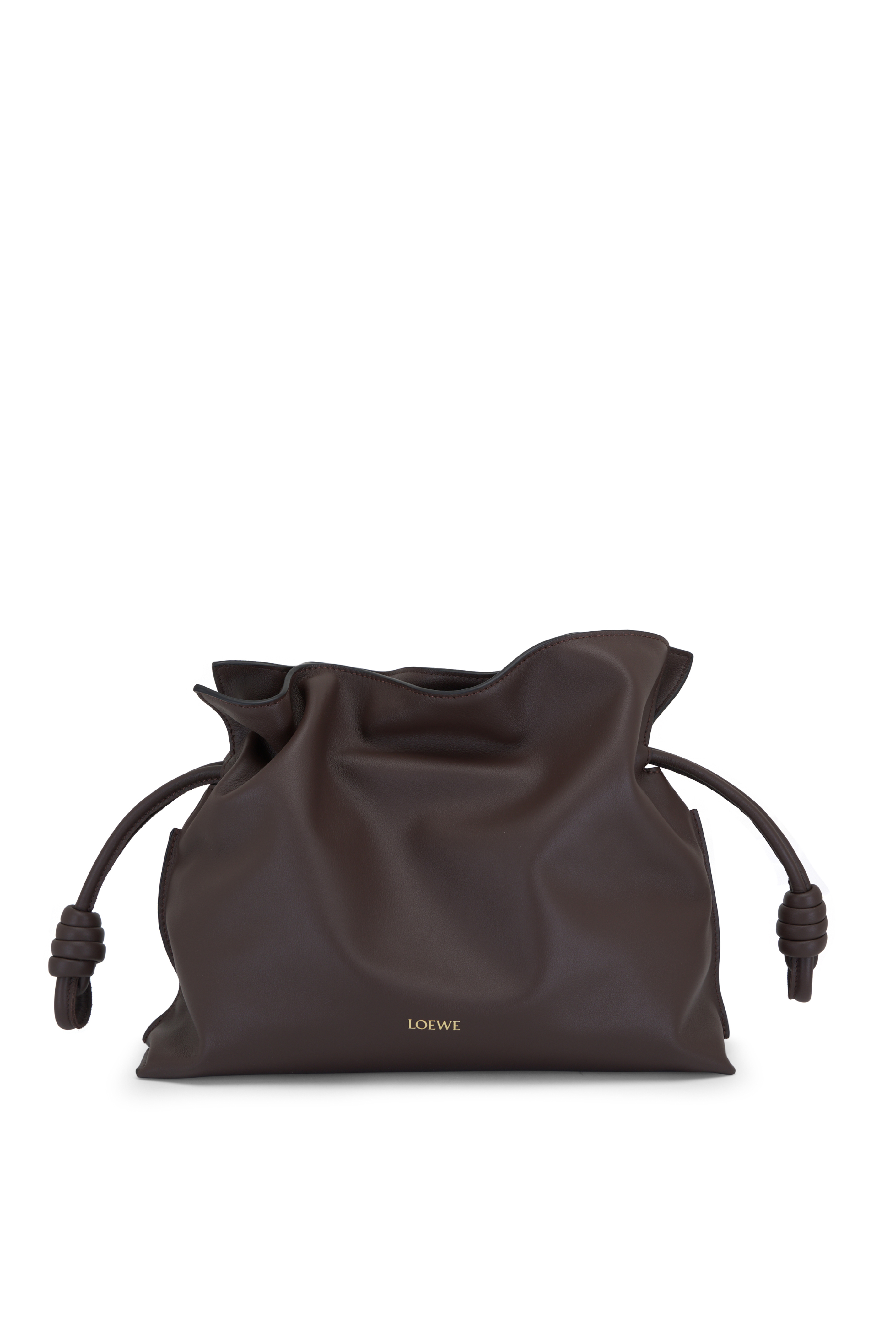 Loewe - Medium Flamenco Black Leather Clutch | Mitchell Stores