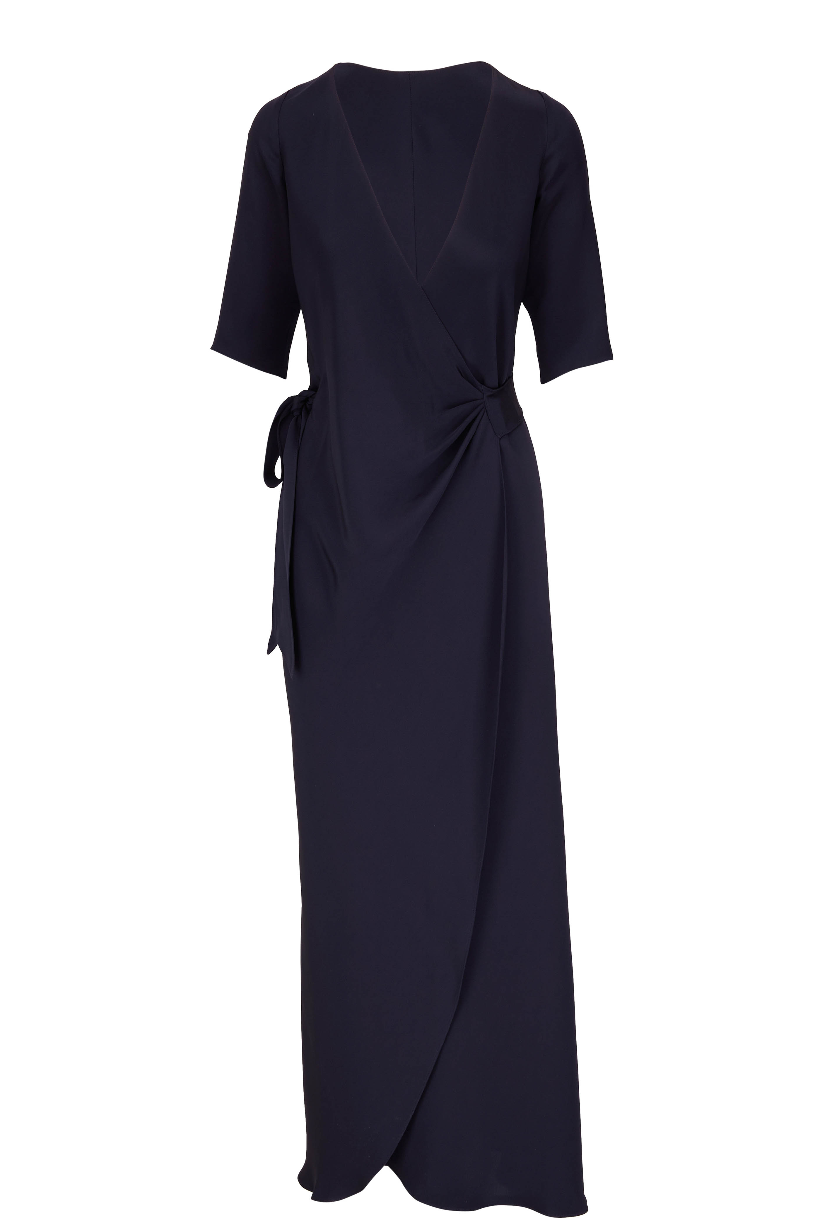 ROLAND MOURET キャディガウン Roland Mouret - Blue & Green Asymmetric Stretch Cady Midi Dress