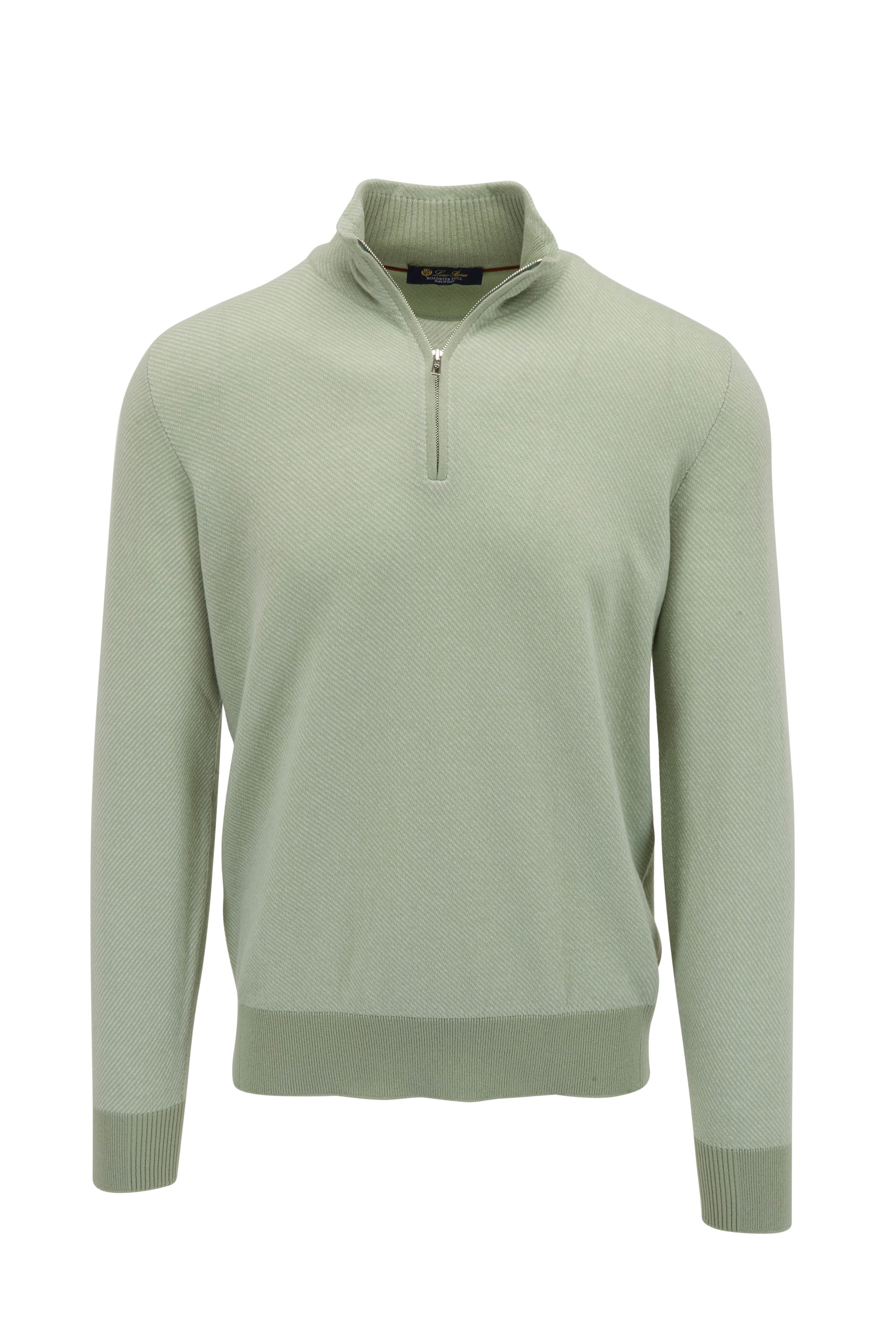 Loro Piana - Cypress Green Cashmere Quarter Zip Pullover