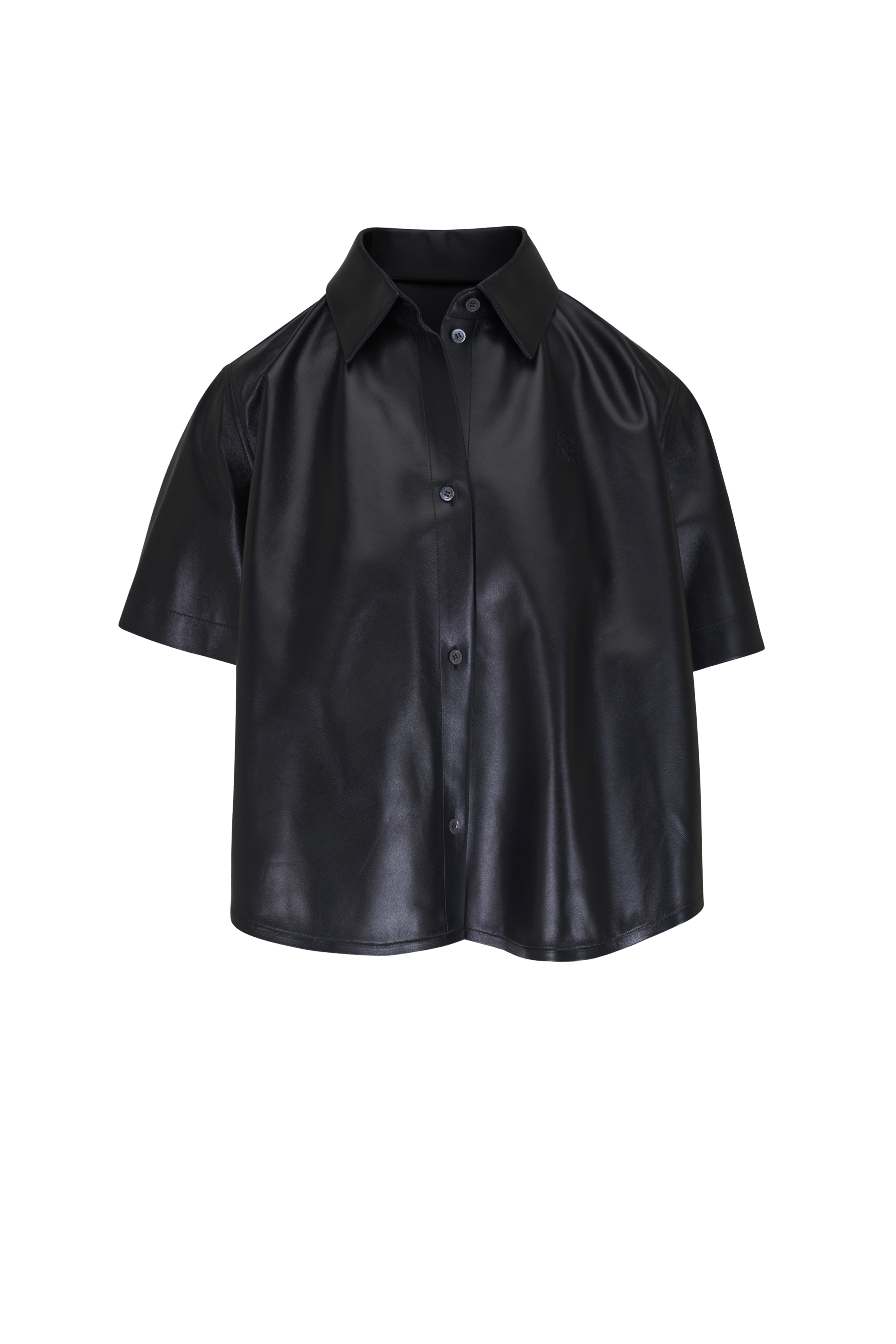 Totême - Black Monogram Silk PJ Top | Mitchell Stores