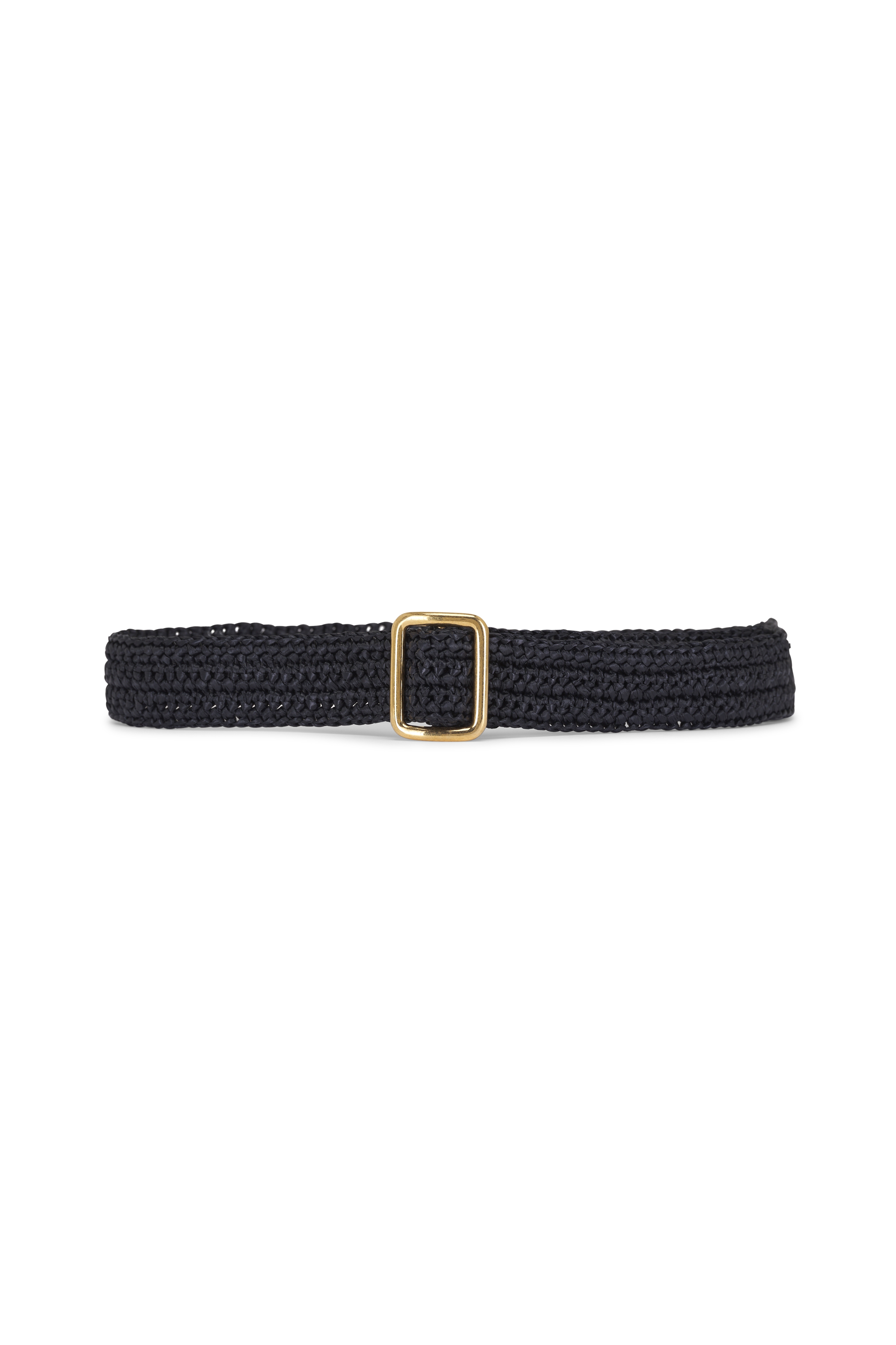 Prada - Vernice Black Patent Leather Logo Buckle Belt
