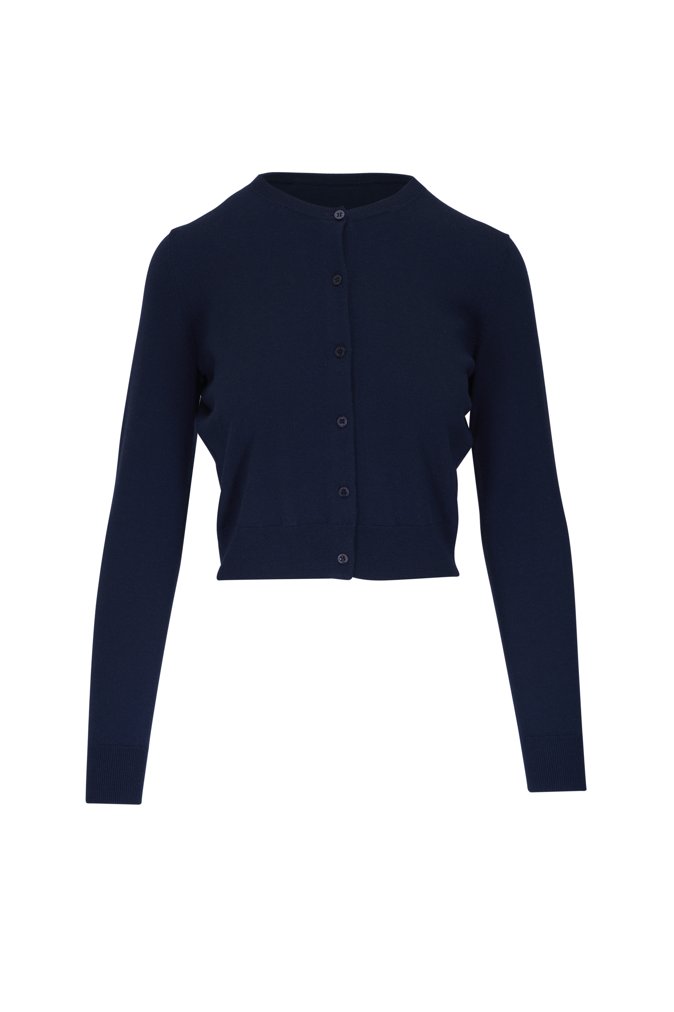 トップス SATUR Cotton Collar Half Cardigan Navy Navy Ruffled Peter Pan Collar Cardigan– Hippie Kids