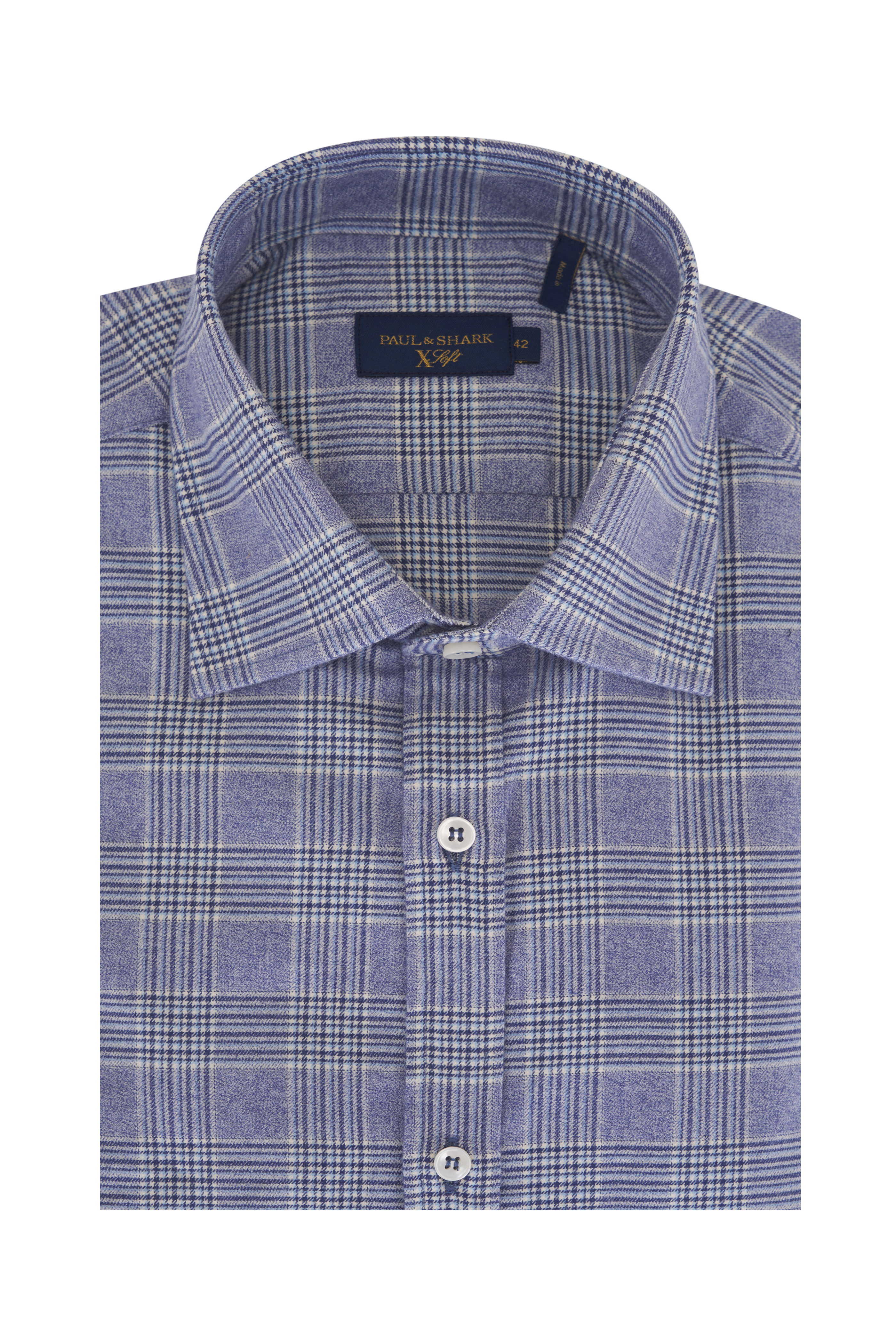 ※toshi　未使用　ALESSANDRO GHERARDI シャツ2点 Alessandro Gherardi - Navy Blue Washed Cotton Stretch Sport