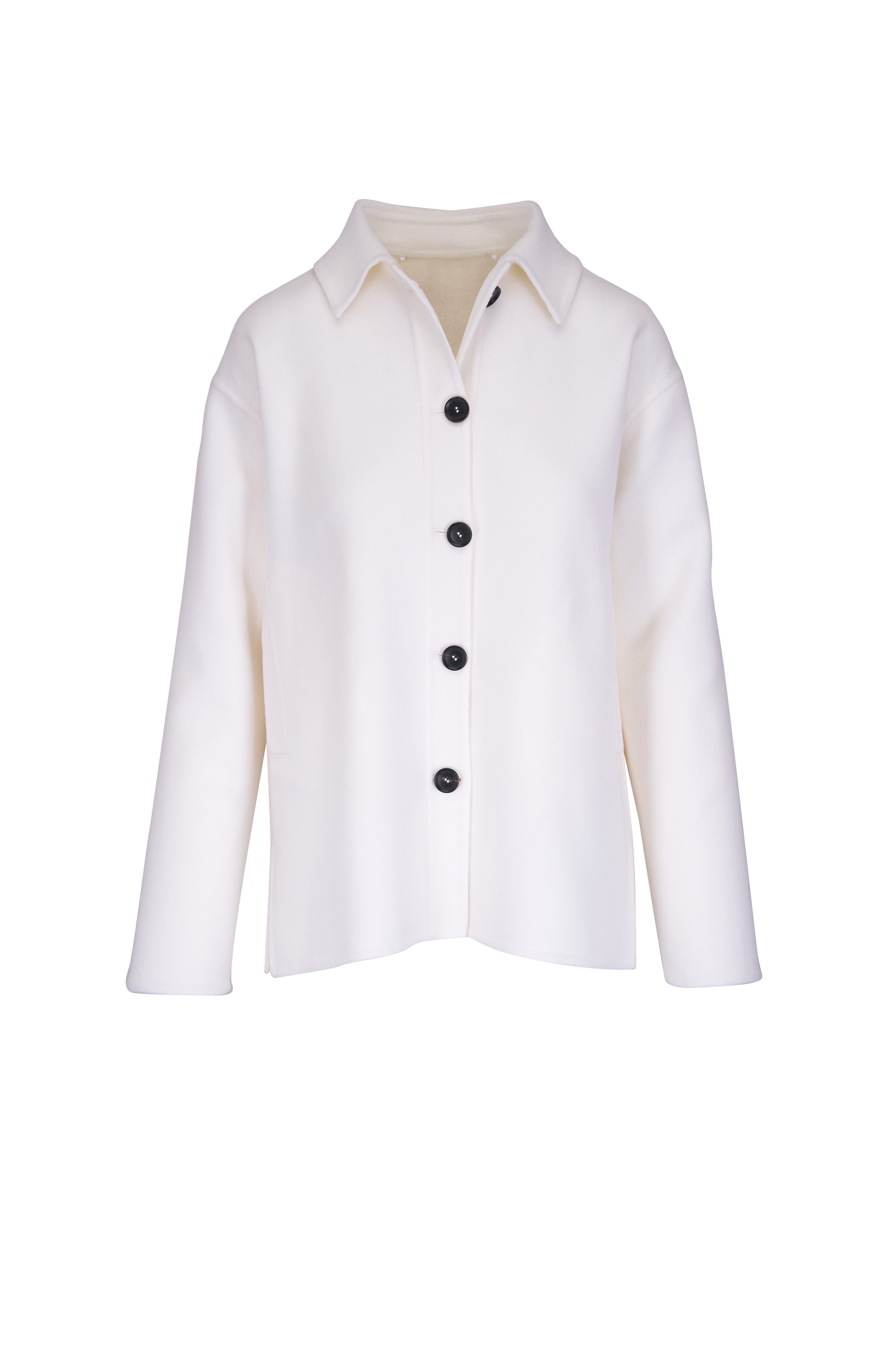 【送料&関税込】Max Mara Eligio Jacket Max Mara - Eligio White Indoor Coat | Mitchell Stores