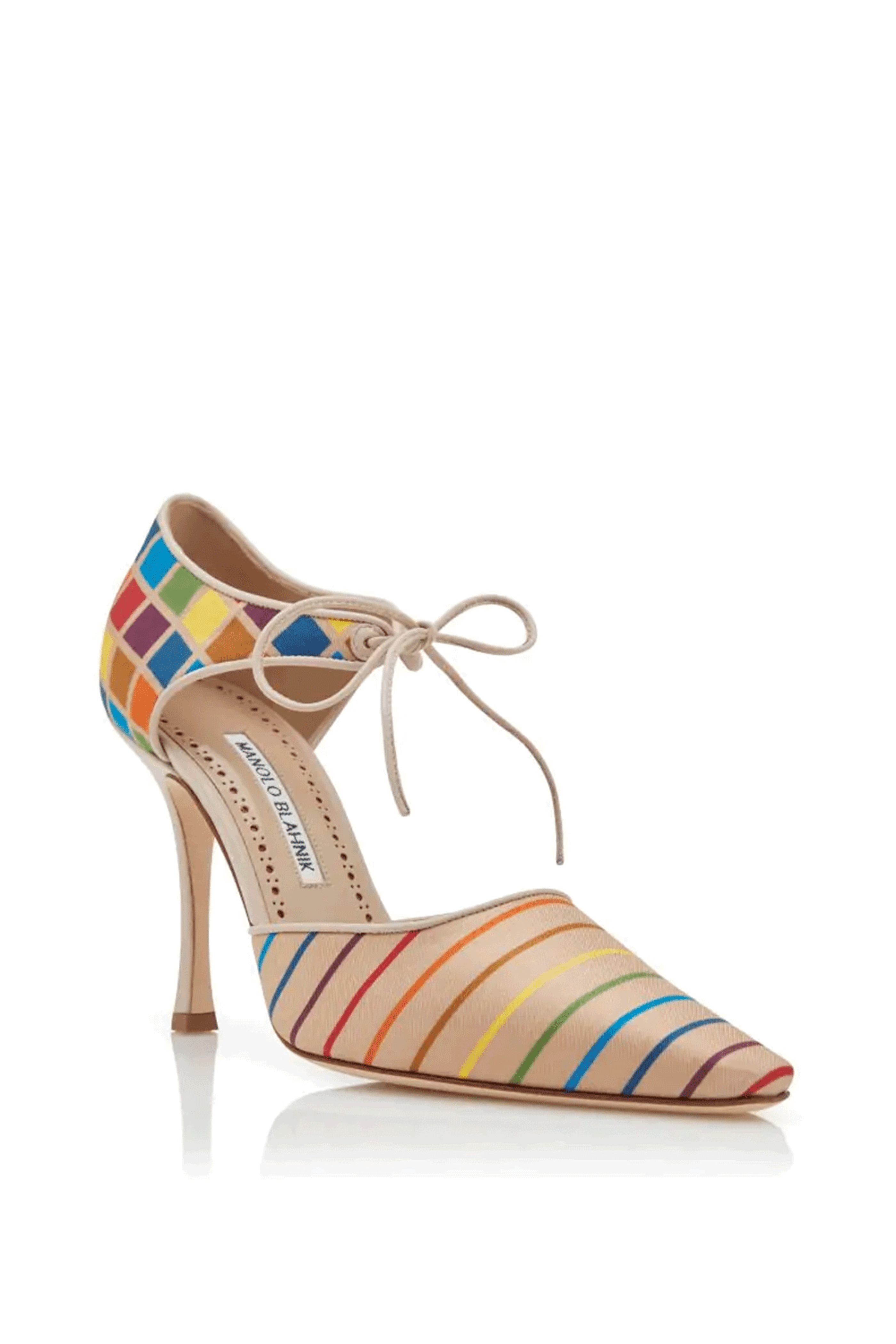 Dolce &Gabbana ハイヒール DOLCE&GABBANA Keira Maiolica 105mm White/Pink Leather Heeled