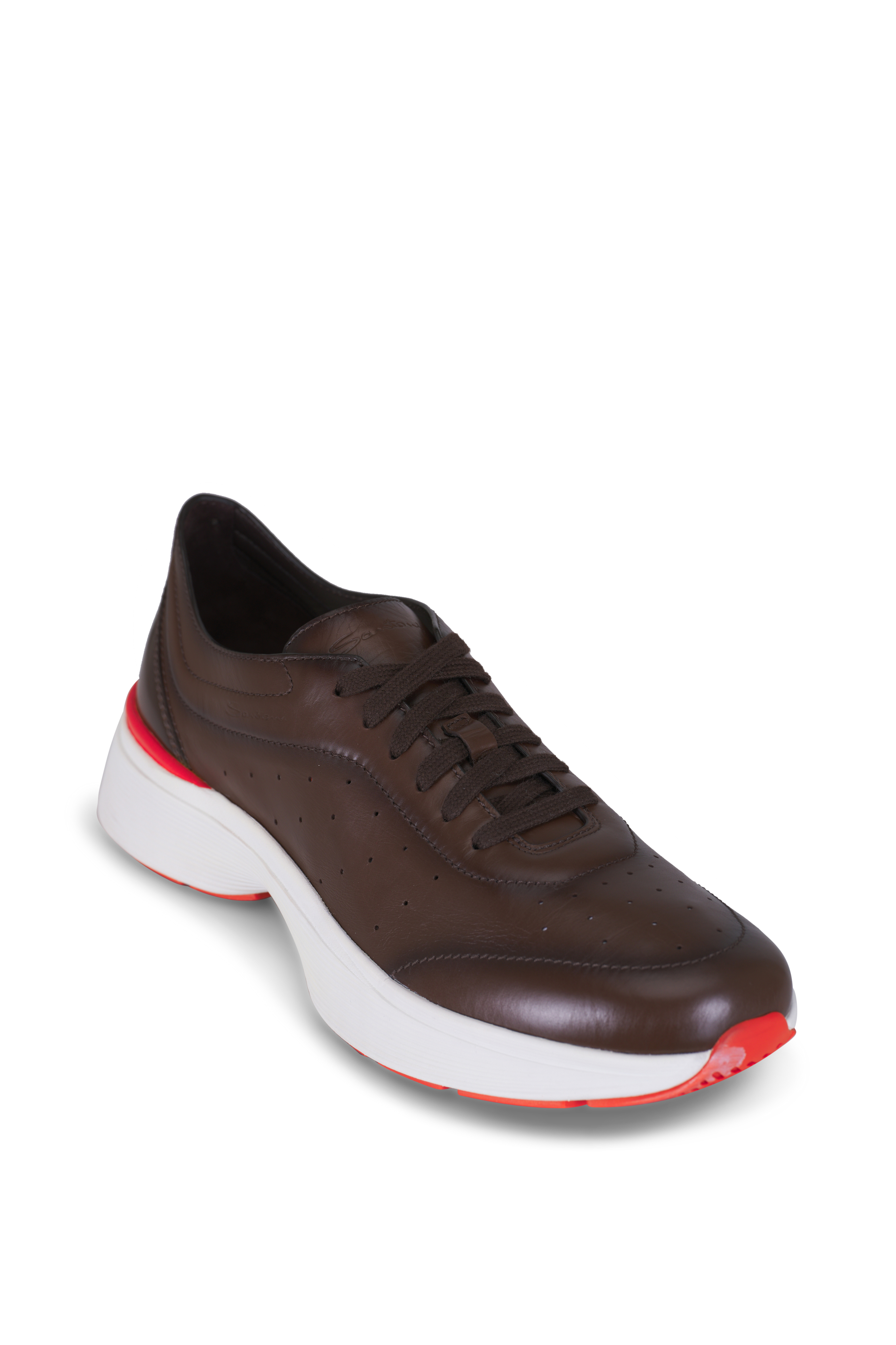 【関税&送料込】Santoni Dbs Oly Sneakers In Grainy Leather A Santoni DBS Oly Low-Top Sneakers | Saks Fifth Avenue