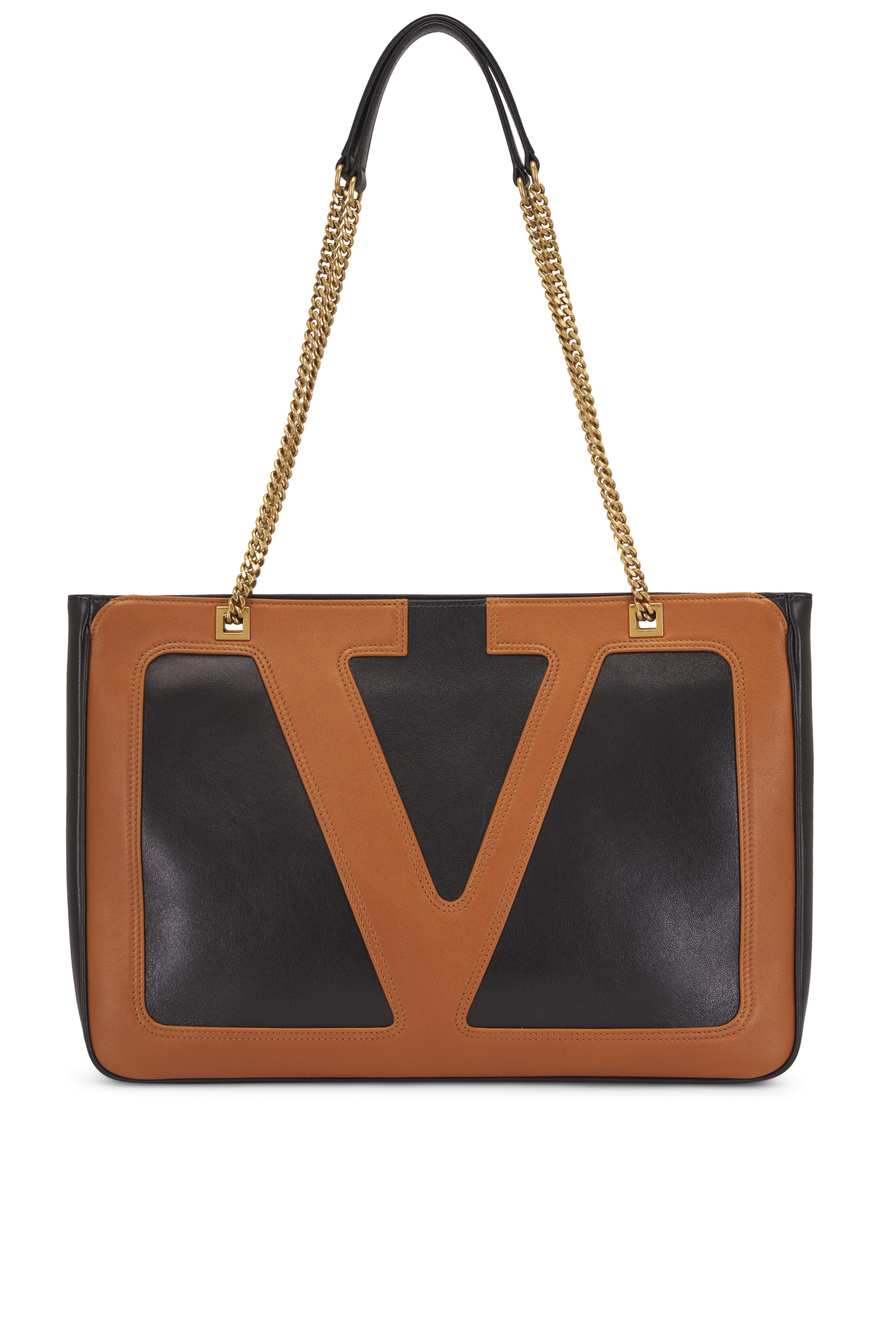Valentino Garavani - White V-Logo Signature Raffia & Leather