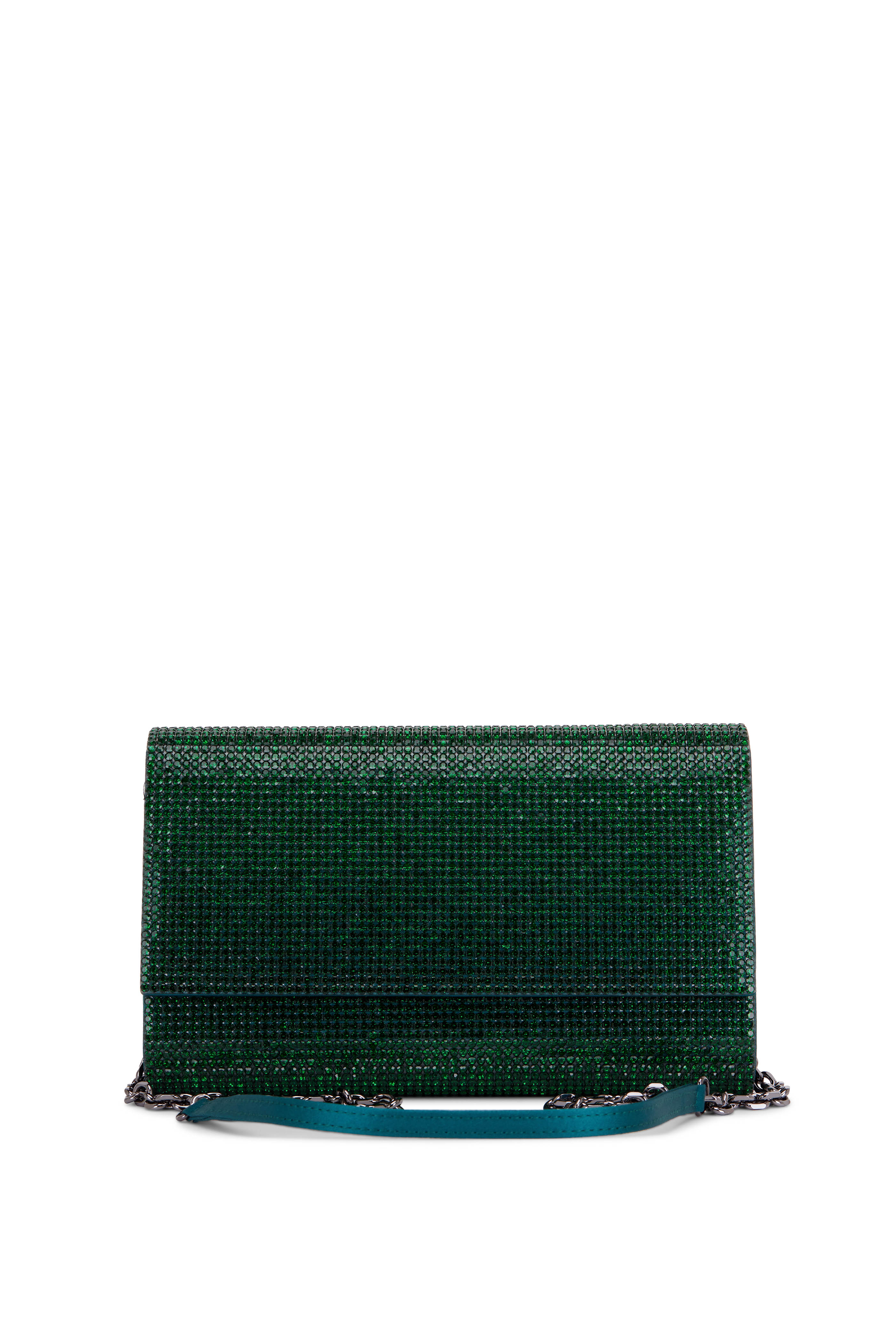 Judith Leiber Couture Beaded Envelope Clutch in Nero Jet