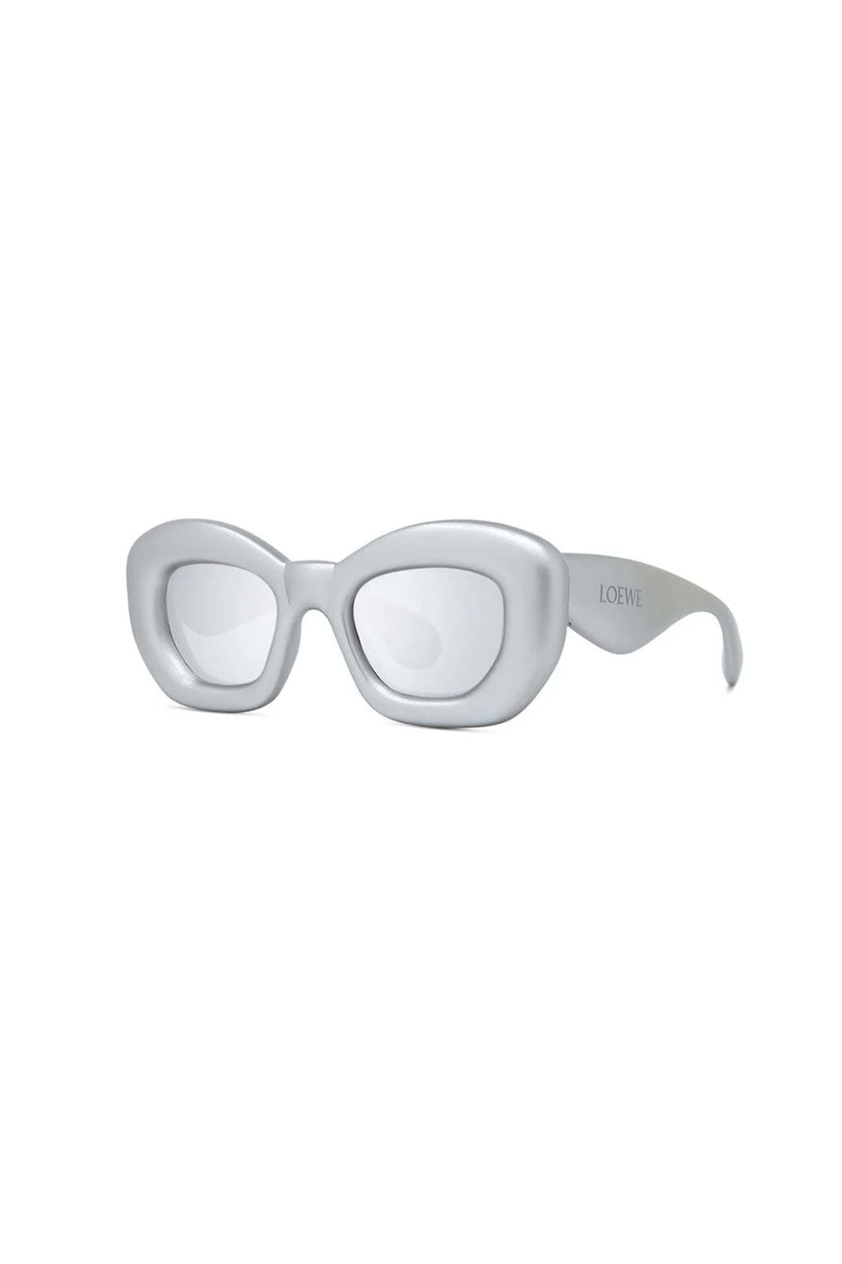 USED LOEWE CHUNKY ANAGRAM 122mm SQUARE SUNGLASSES IN IVORY W/ GOLD TRIM Loewe Anagram Acetate Square Sunglasses - Bergdorf Goodman main image 2