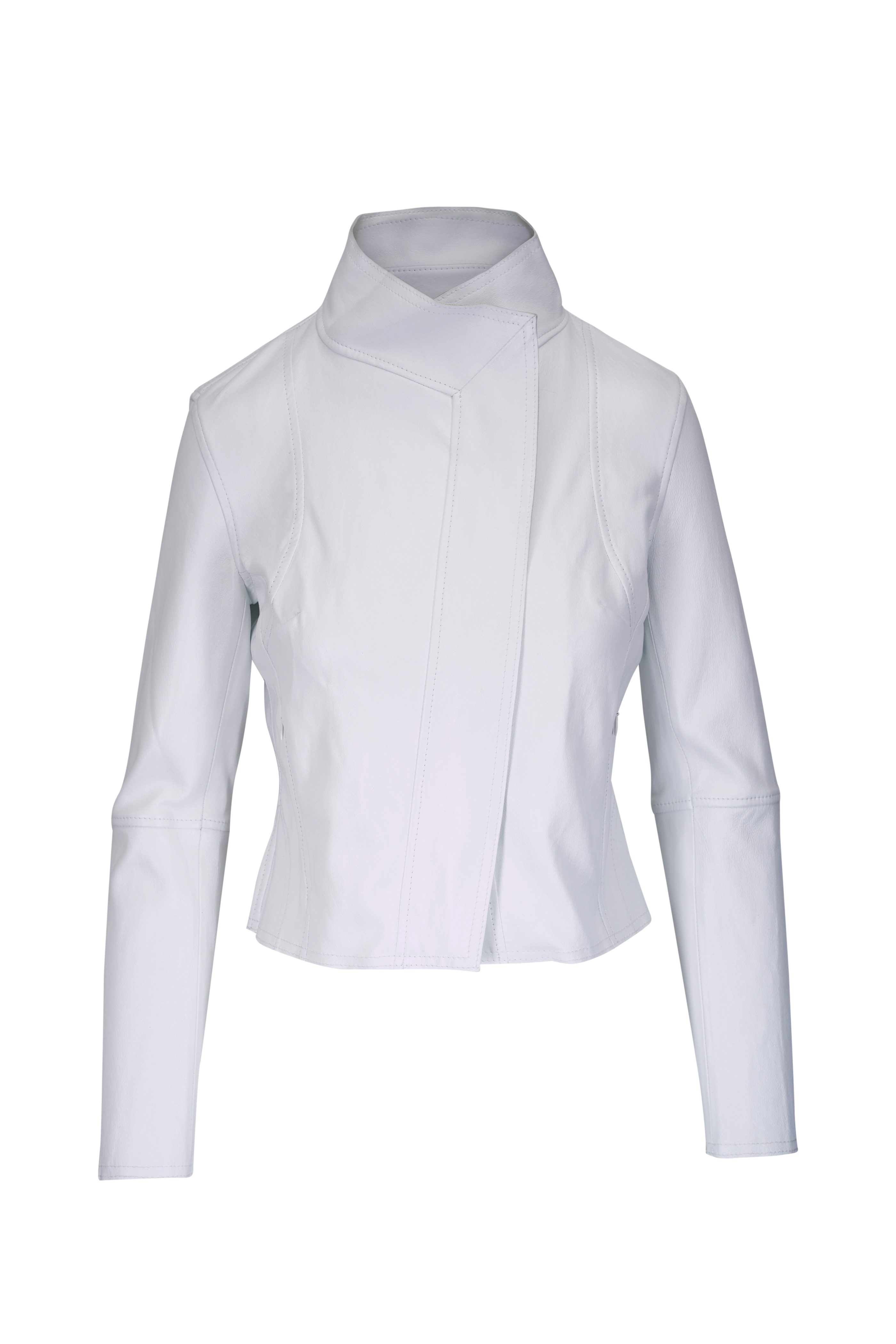 KZ_K Studio - Drape Sand Leather Jacket | Mitchell Stores
