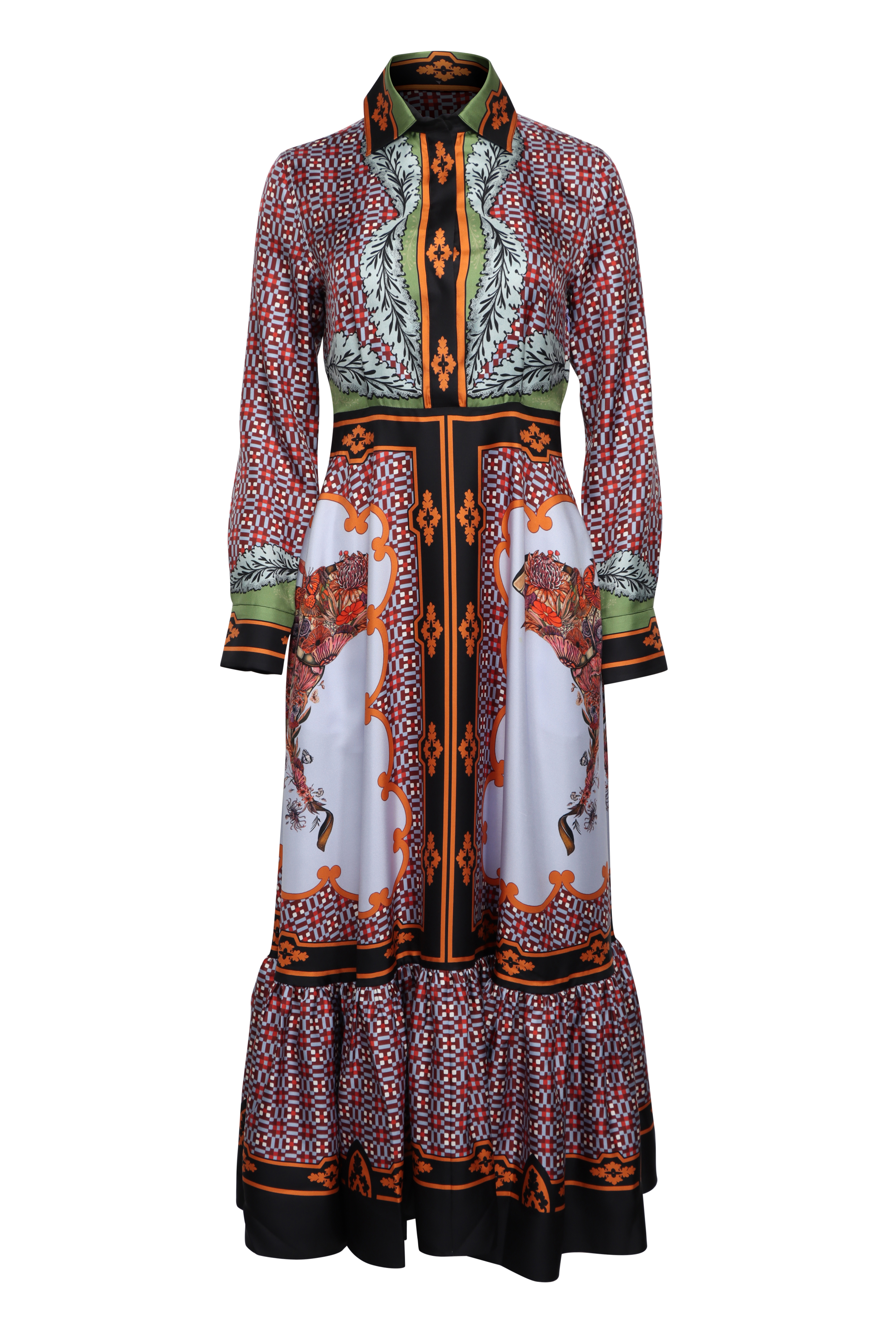 La DoubleJ - Artemis Tulip Placée Dark Green Dress