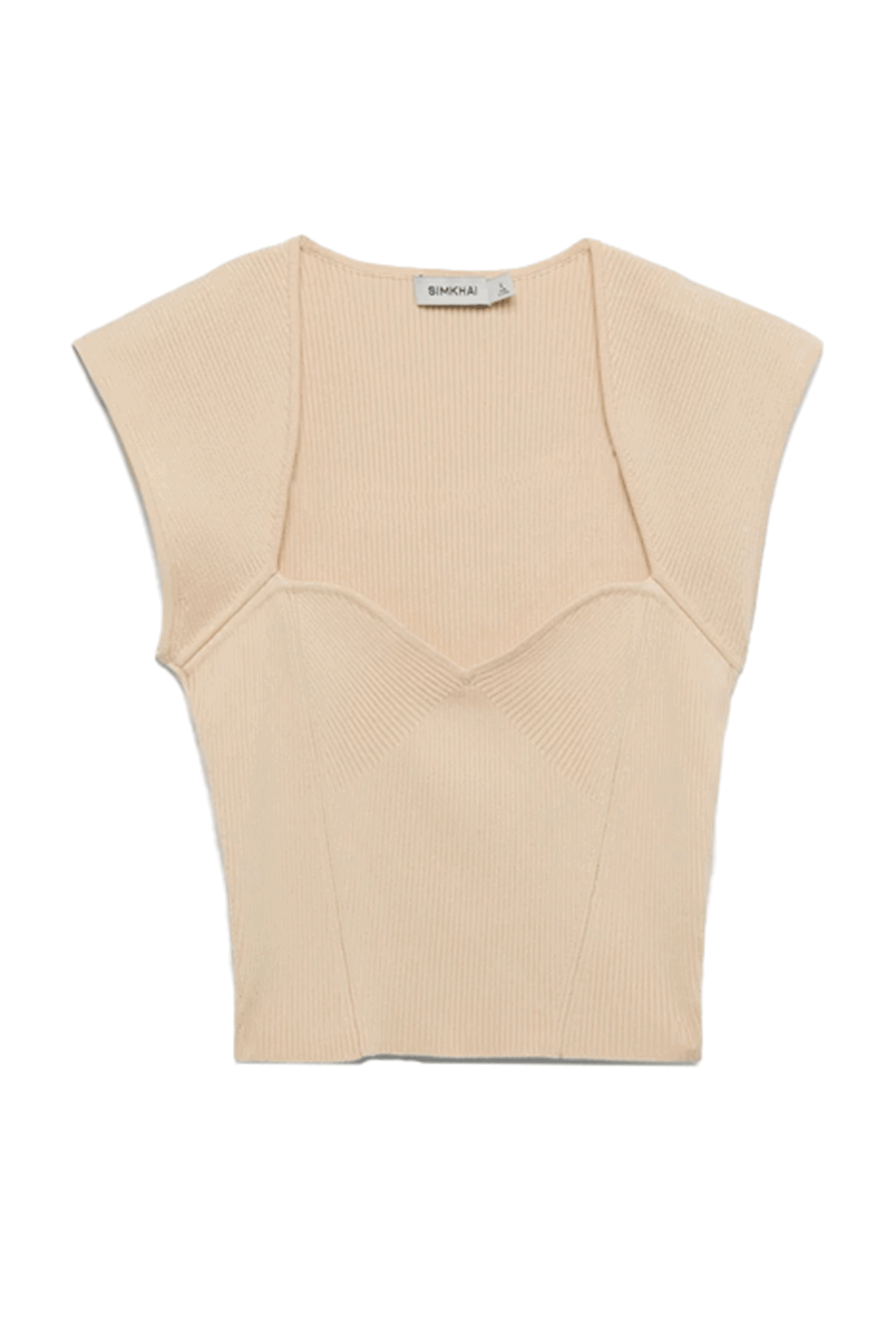 Simkhai - White Crop Renata Button Down Shirt | Mitchell Stores