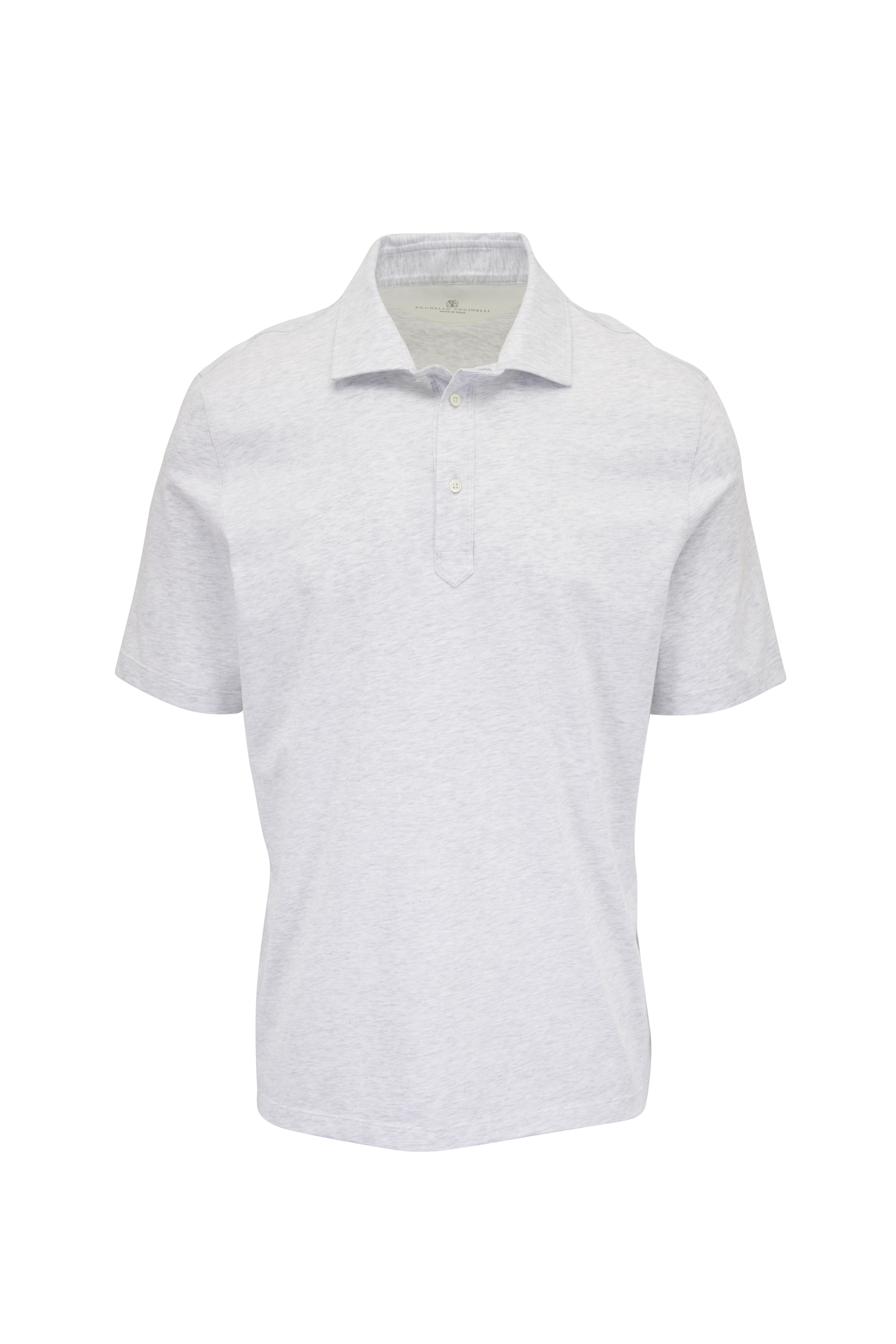 Brunello Cucinelli - White Cotton Polo | Mitchell Stores