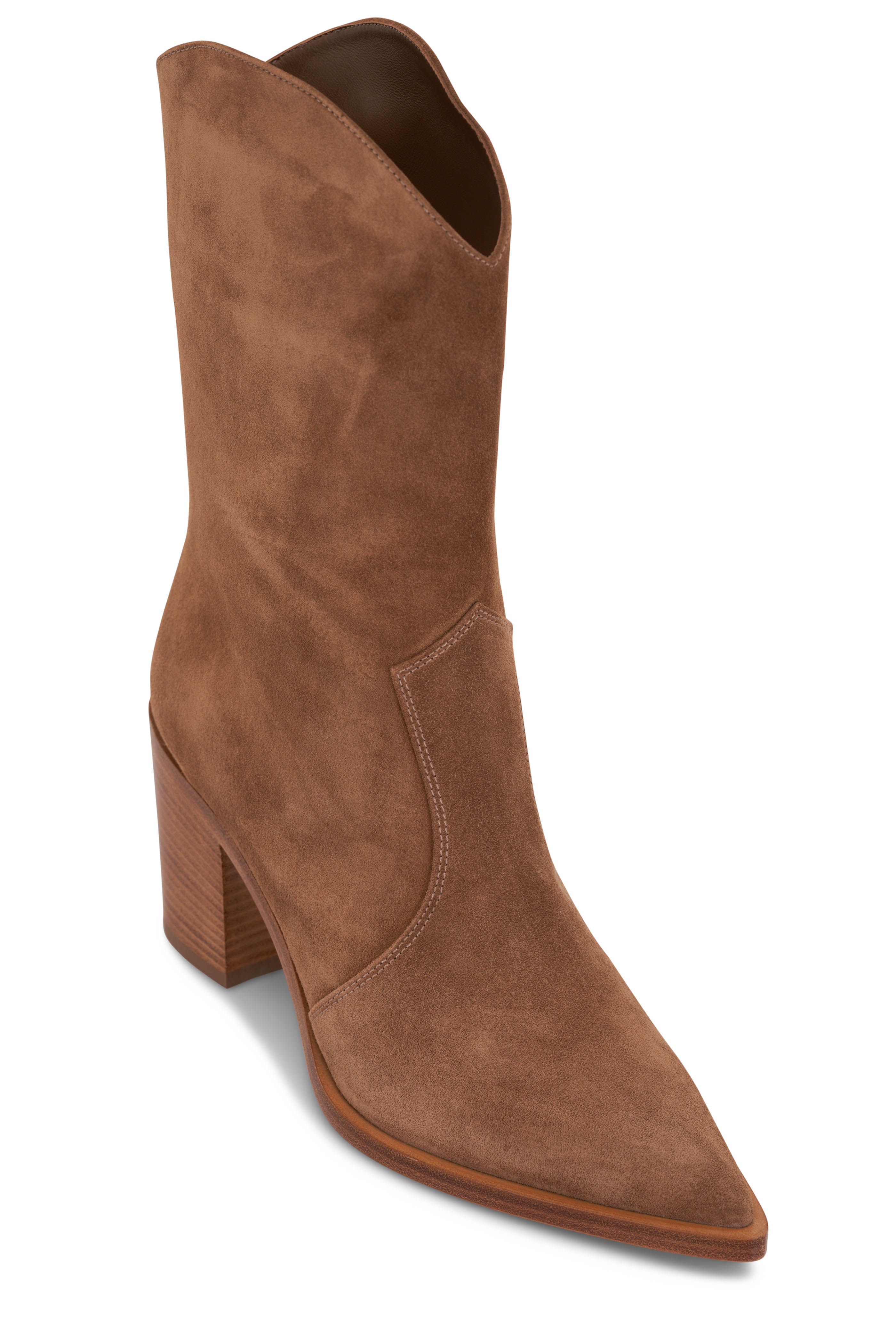 Gianvito Rossi - Vancouver Camel Suede Hiker Boot, 50mm