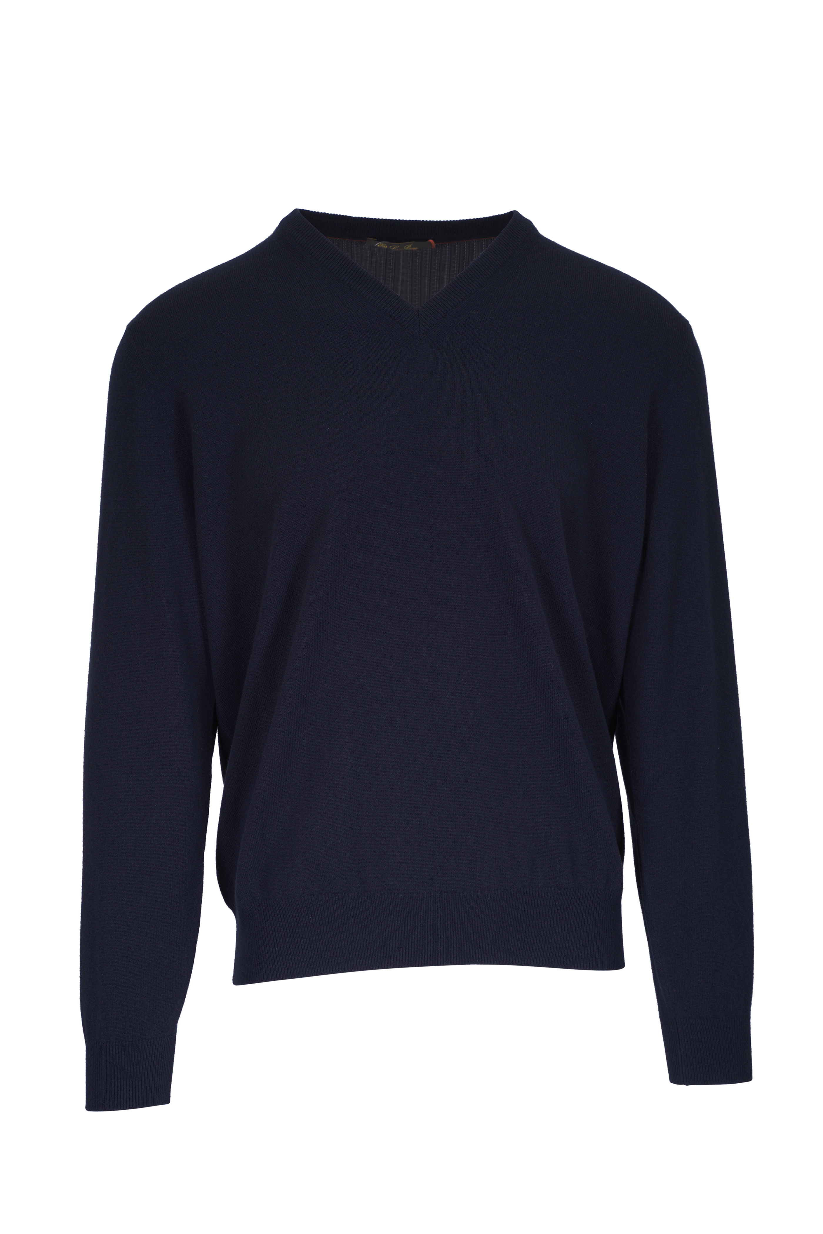 Loro Piana ダークブルー カーディガン Loro Piana - Deep Blue Front Button Cardigan | Mitchell Stores
