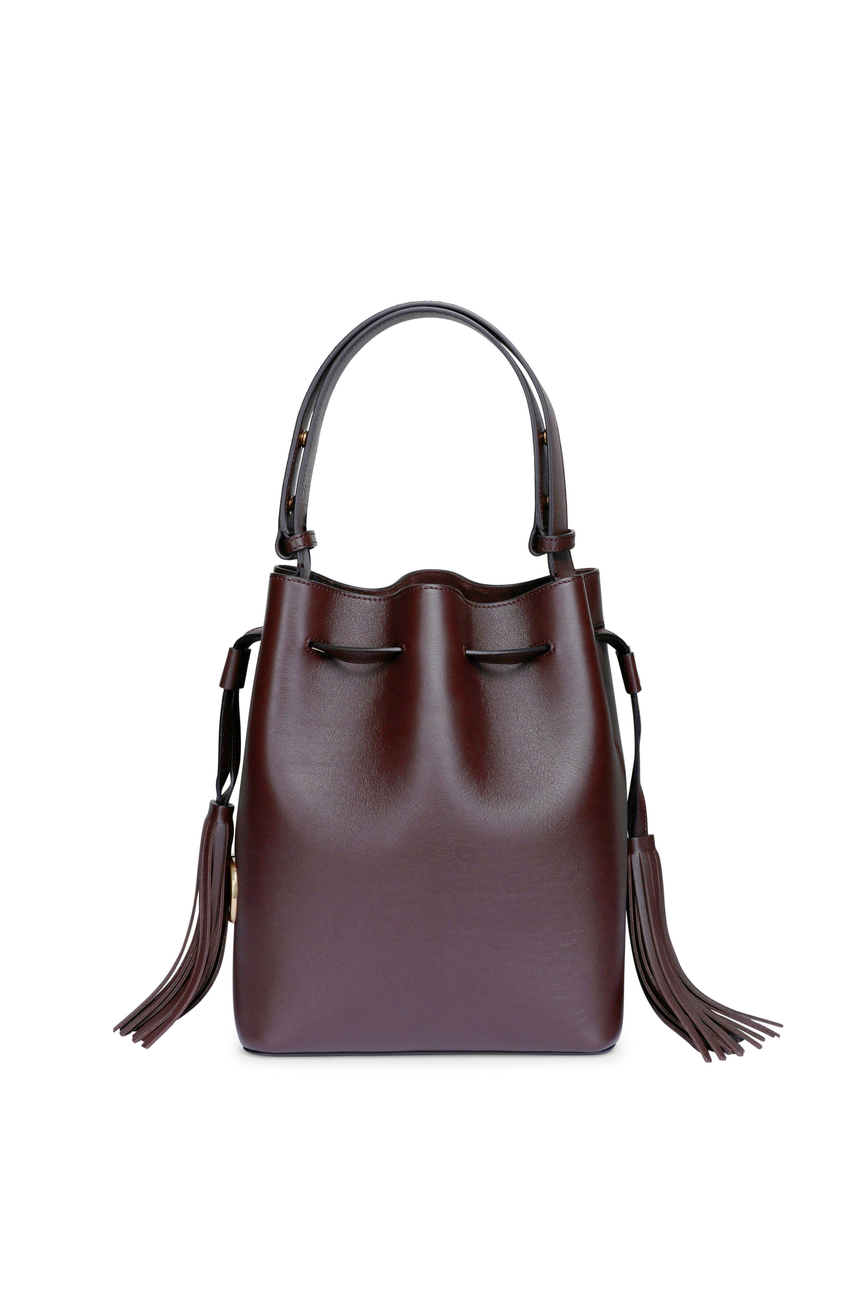 Valentino Garavani - Cognac Leather & Natural Straw Small