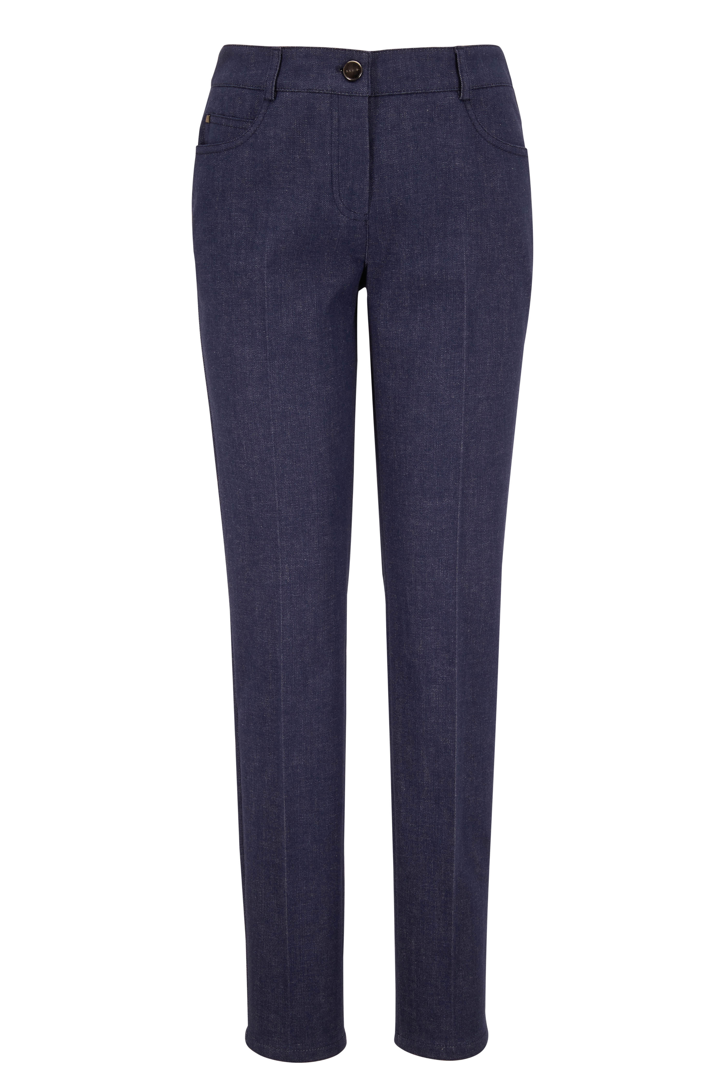 Bottega Veneta - Midnight Blue Wool Wide Leg Cargo Pant