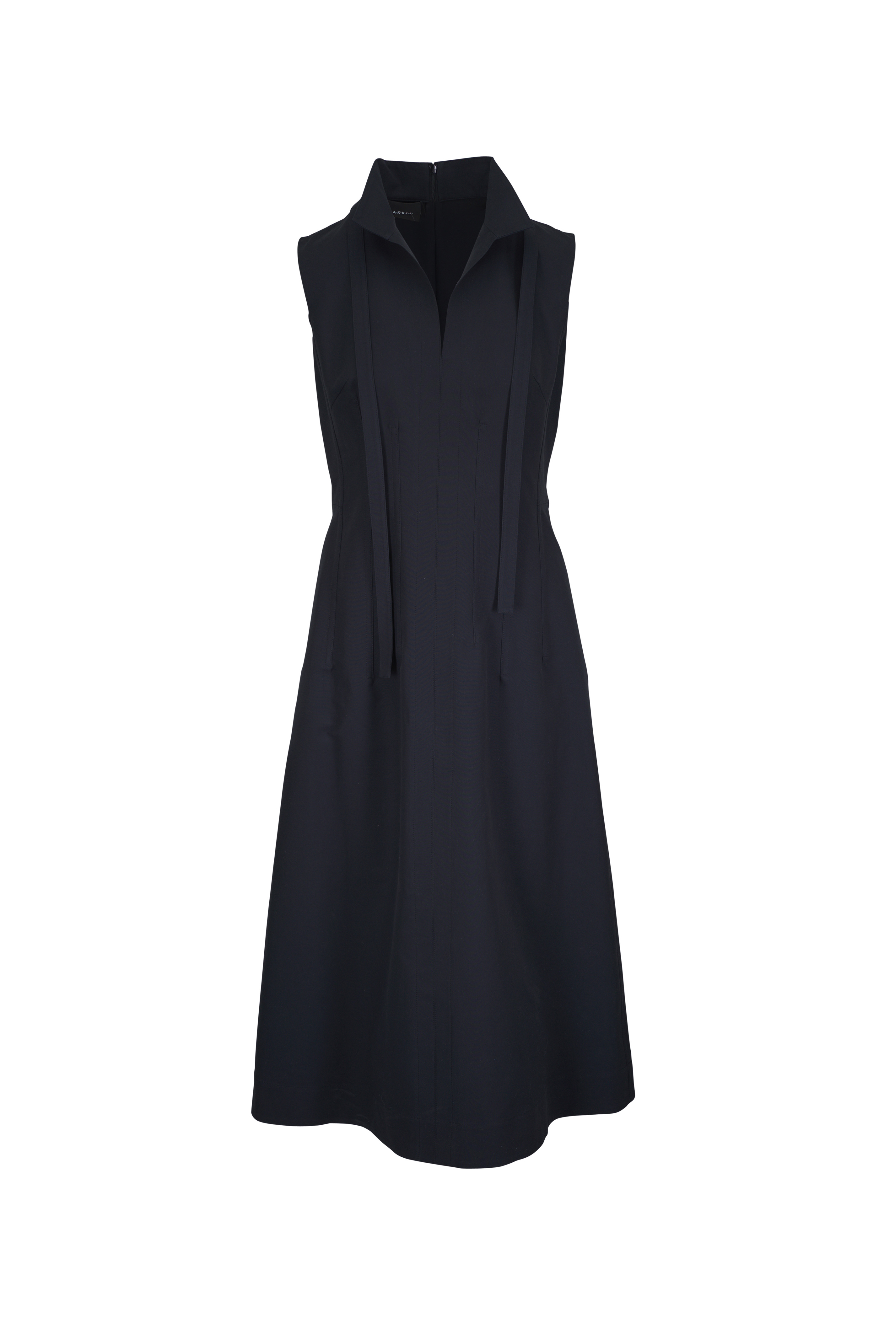 Valentino - Black Wool & Silk Lace Trim Dress | Mitchell Stores