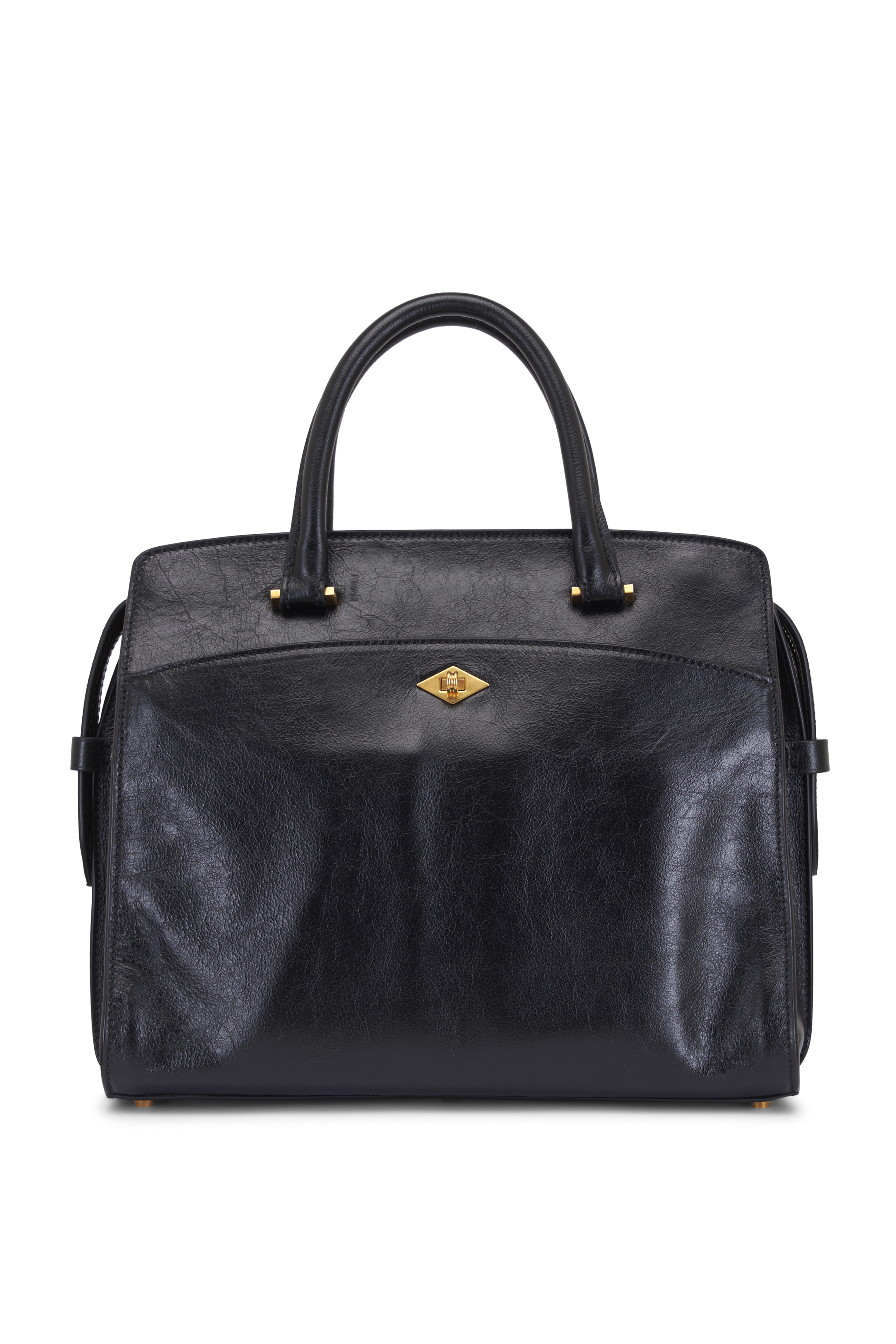 Givenchy - Pandora Anthracite Crinkled Leather Medium Bag