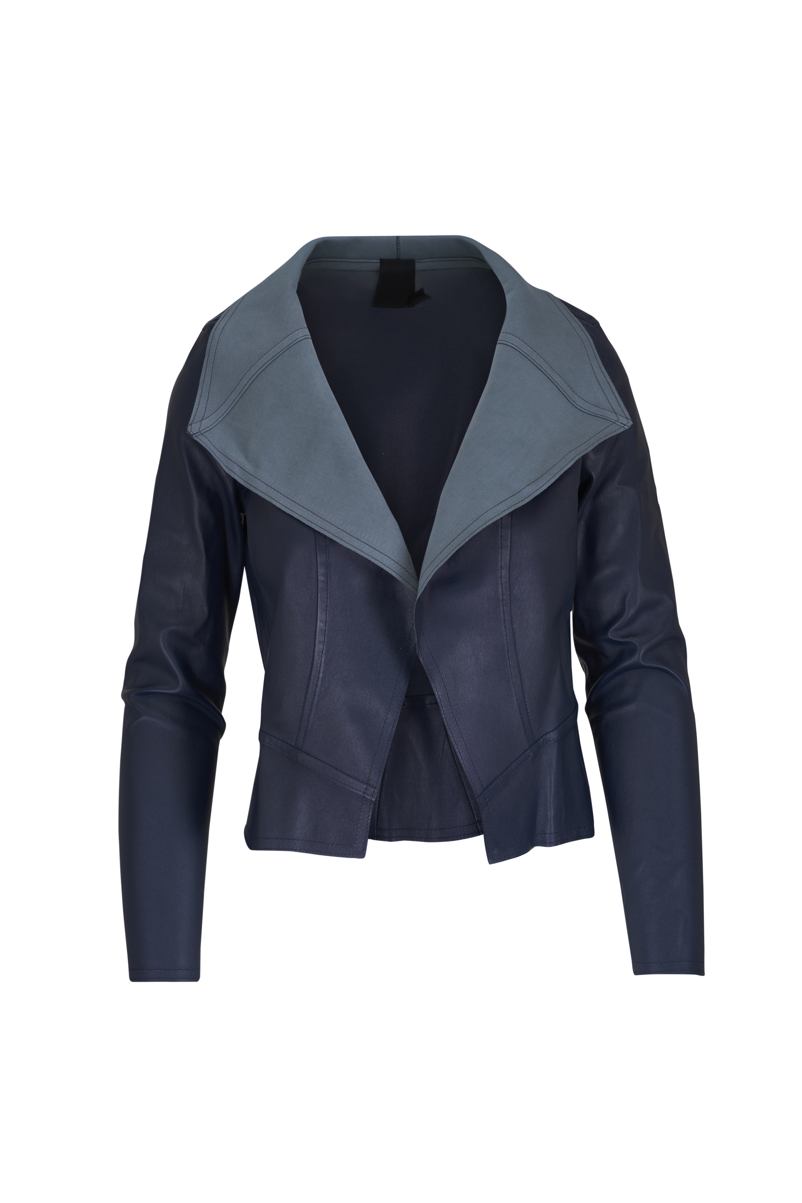 Balmain - Blue Knit Fringed Tweed Cropped Jacket