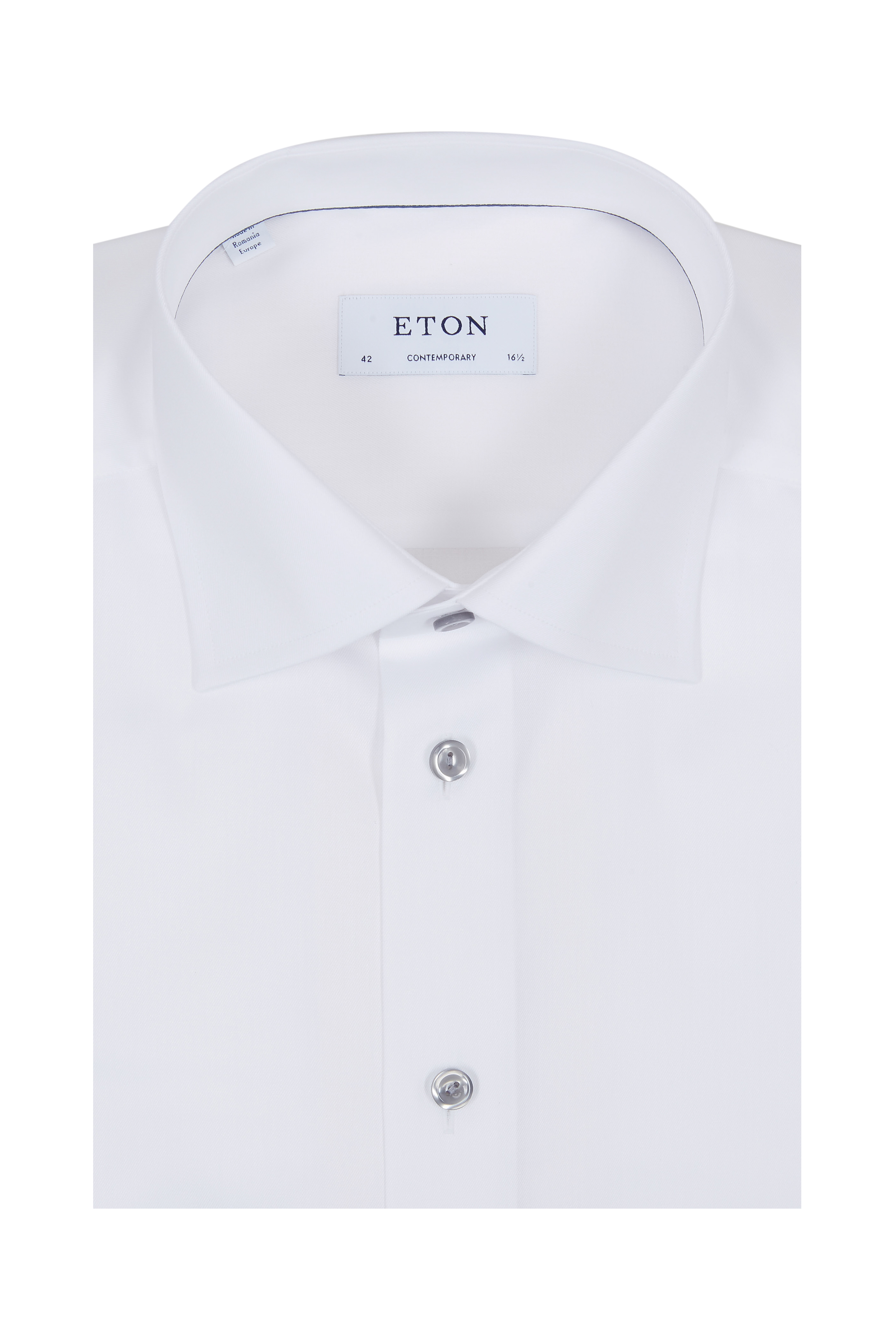 fitted lace wedding dress Eton Contemporary Stretch Solid With Medallion Inside Collar – Carriere  Menswear main image 1