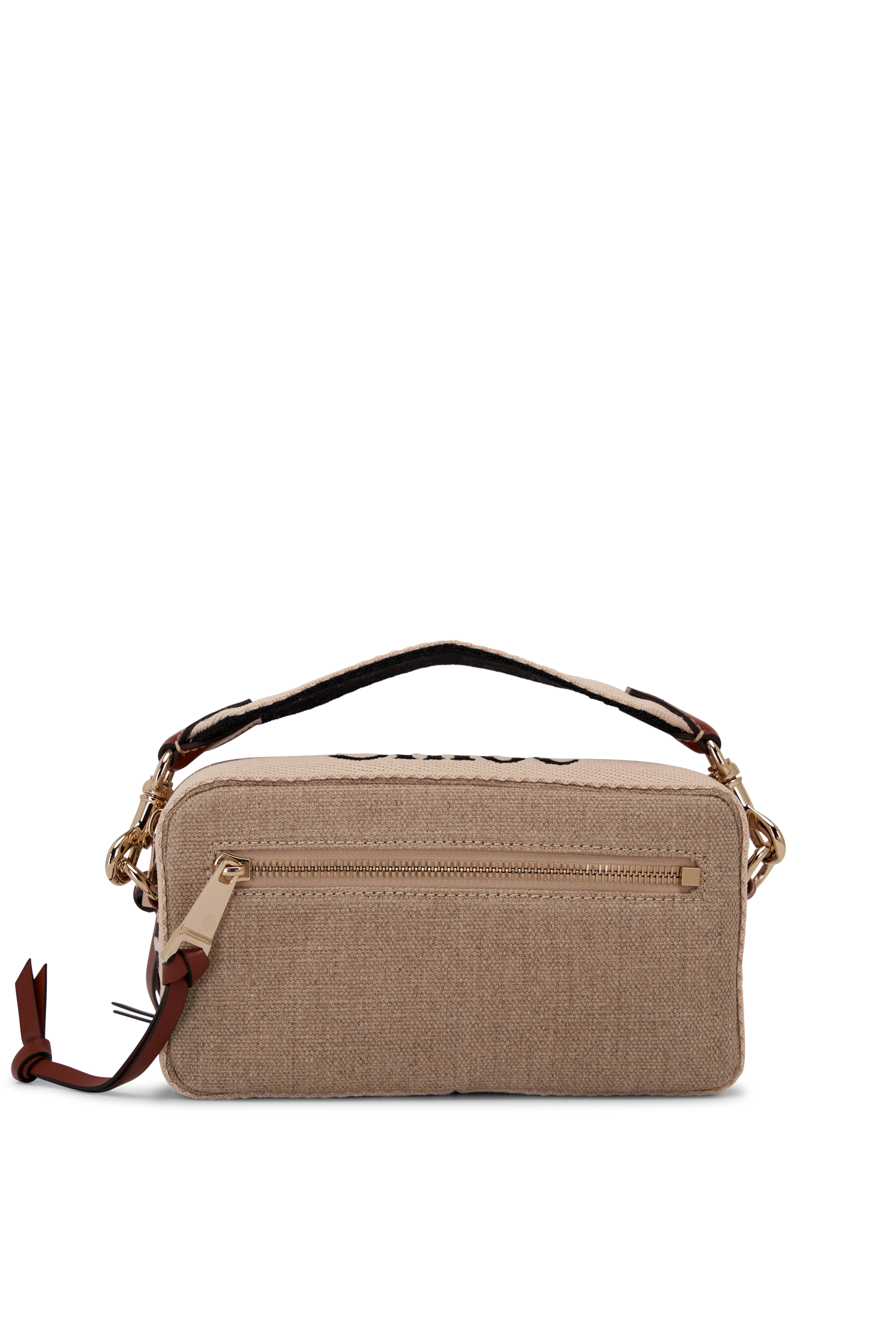 CHLOÉ: Marcie bag in raffia and leather - Camel  Chloé crossbody bags  C23SS736I32 online at